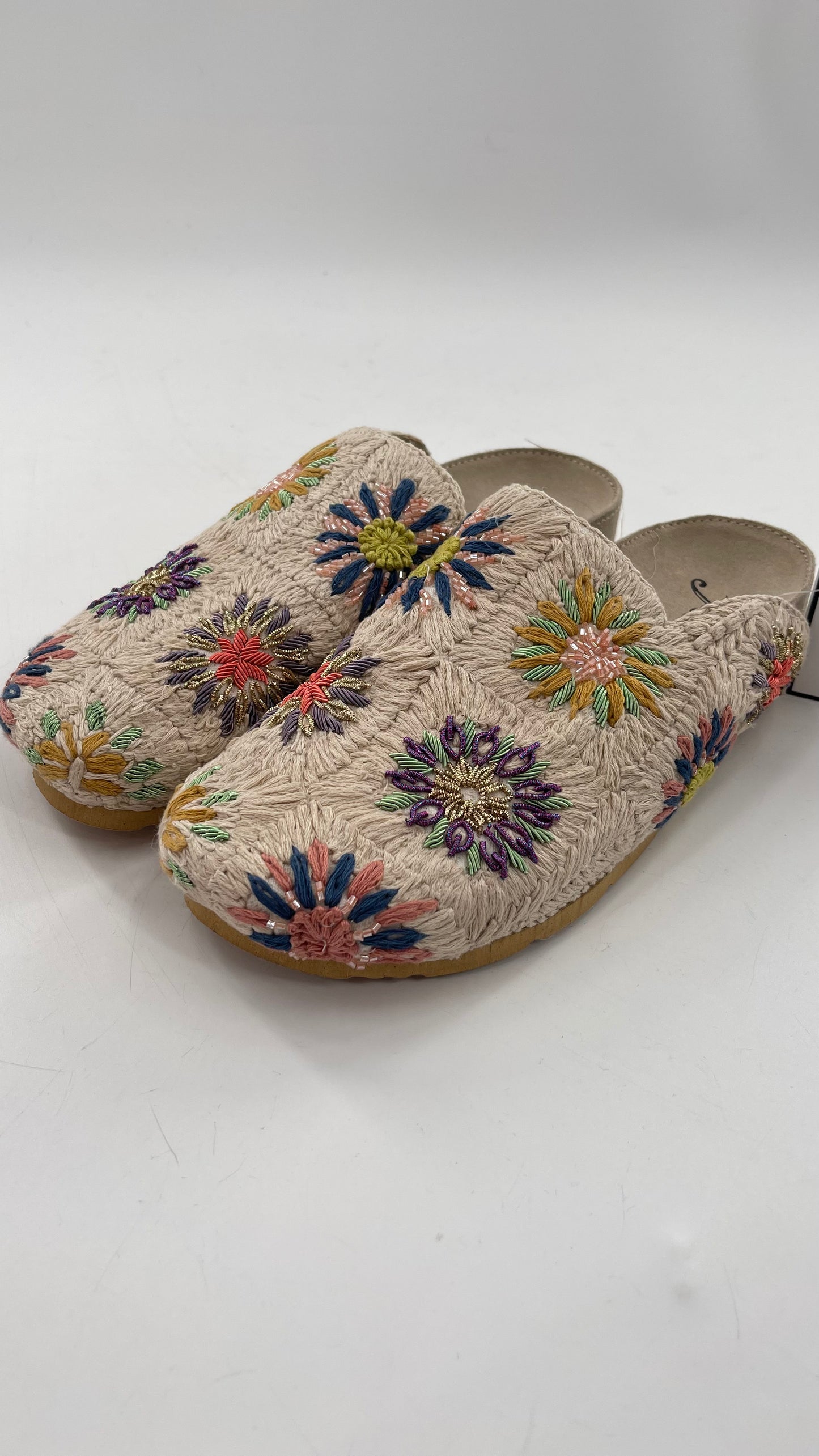Free People Damon Crochet Mule in Tea Size 39.5