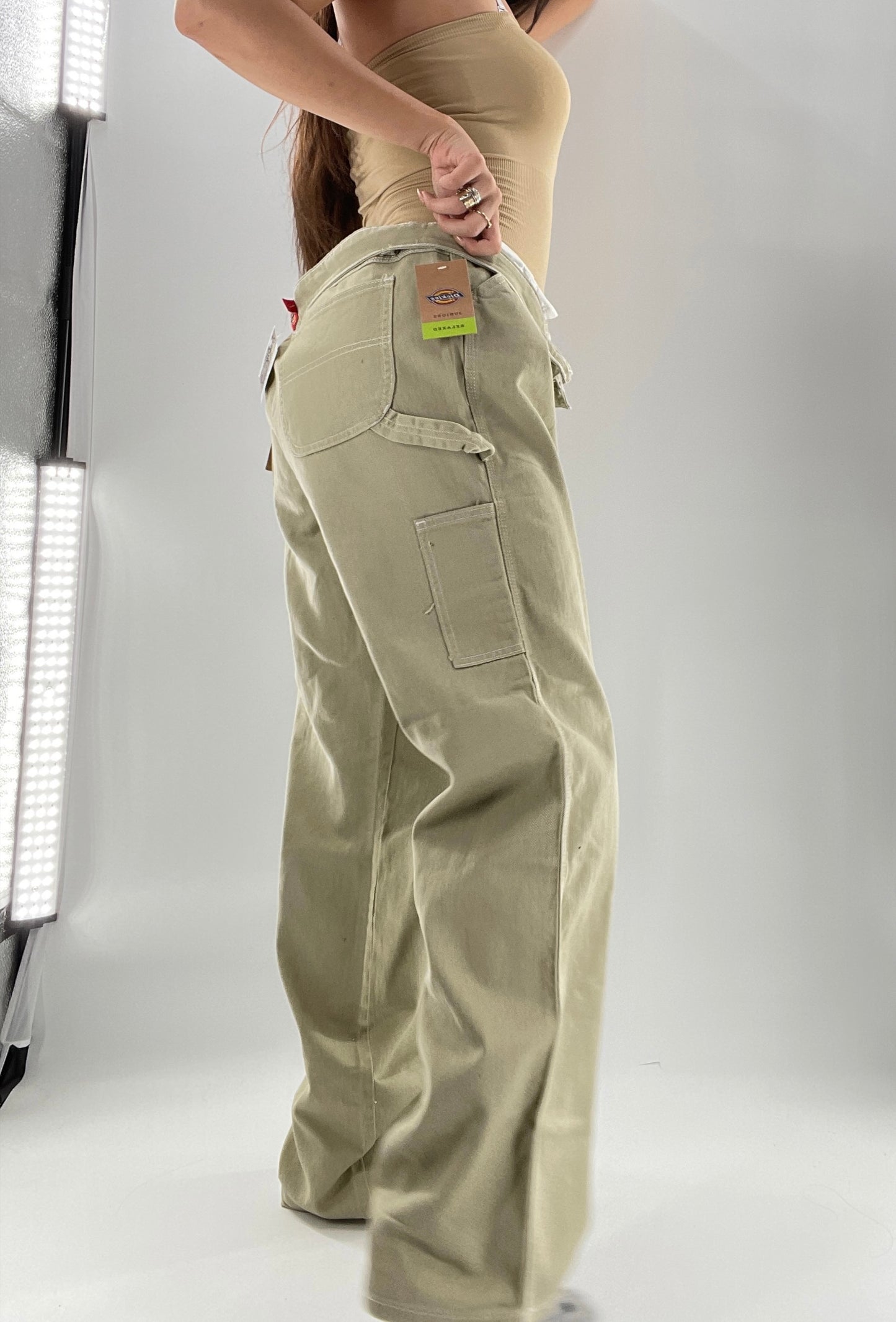 DICKIES Tan High Rise Relaxed Carpenter Pants (13/31)