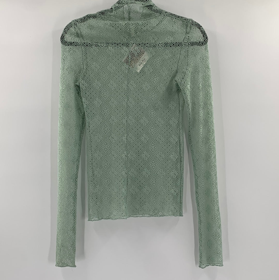 Intimately Free People pastel teal Lace Turtle Neck (S)