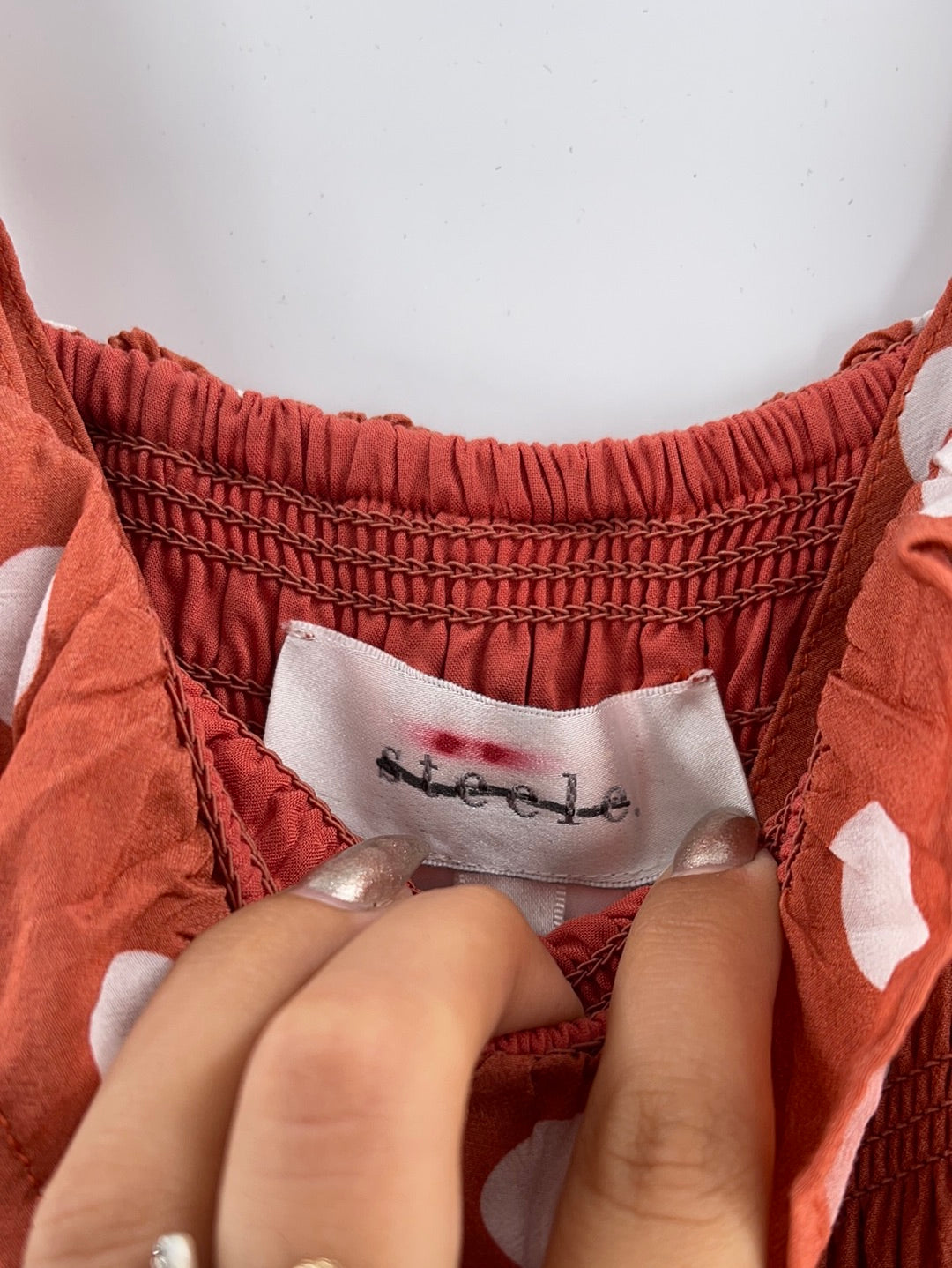 Steele Salmon Polka Dot Jumpsuit (S)