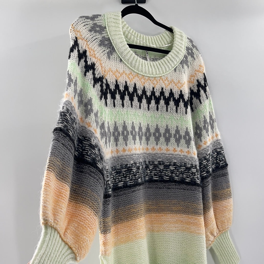 Free People Oversized Knit Sweater Dress (Size XS) - With Tag -