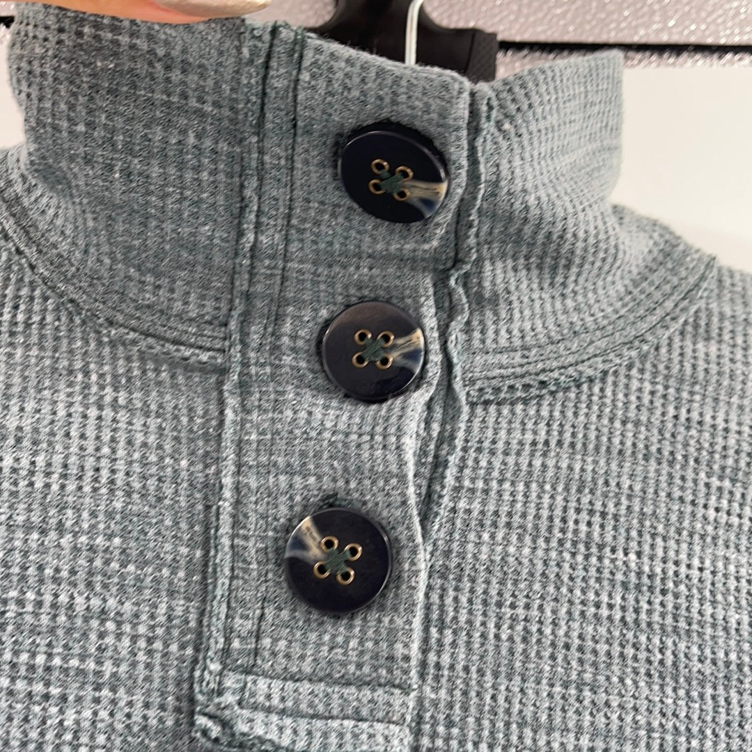 Free People Slate Blue Long Sleeve (XS)