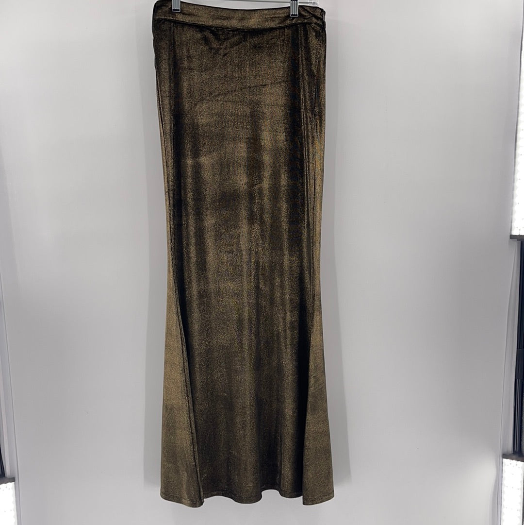 Urban Outfitters - Silence Noise Metallic Gold Velvet Sparkly Dress (Size 2)