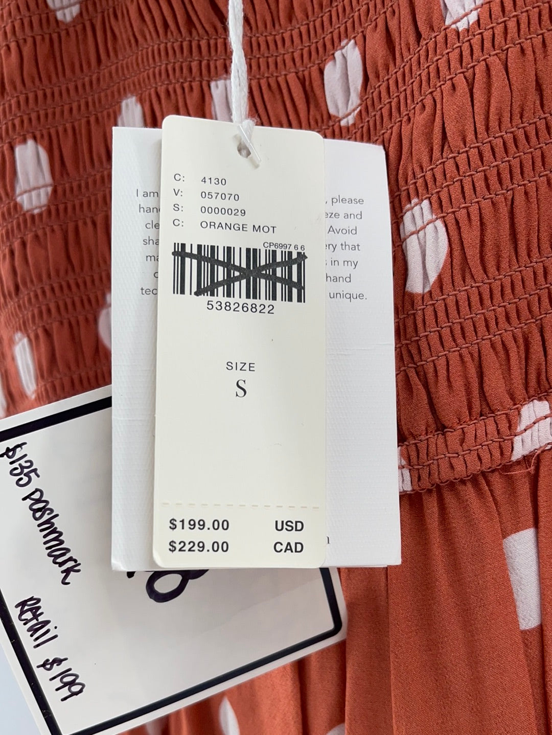 Steele Salmon Polka Dot Jumpsuit (S)