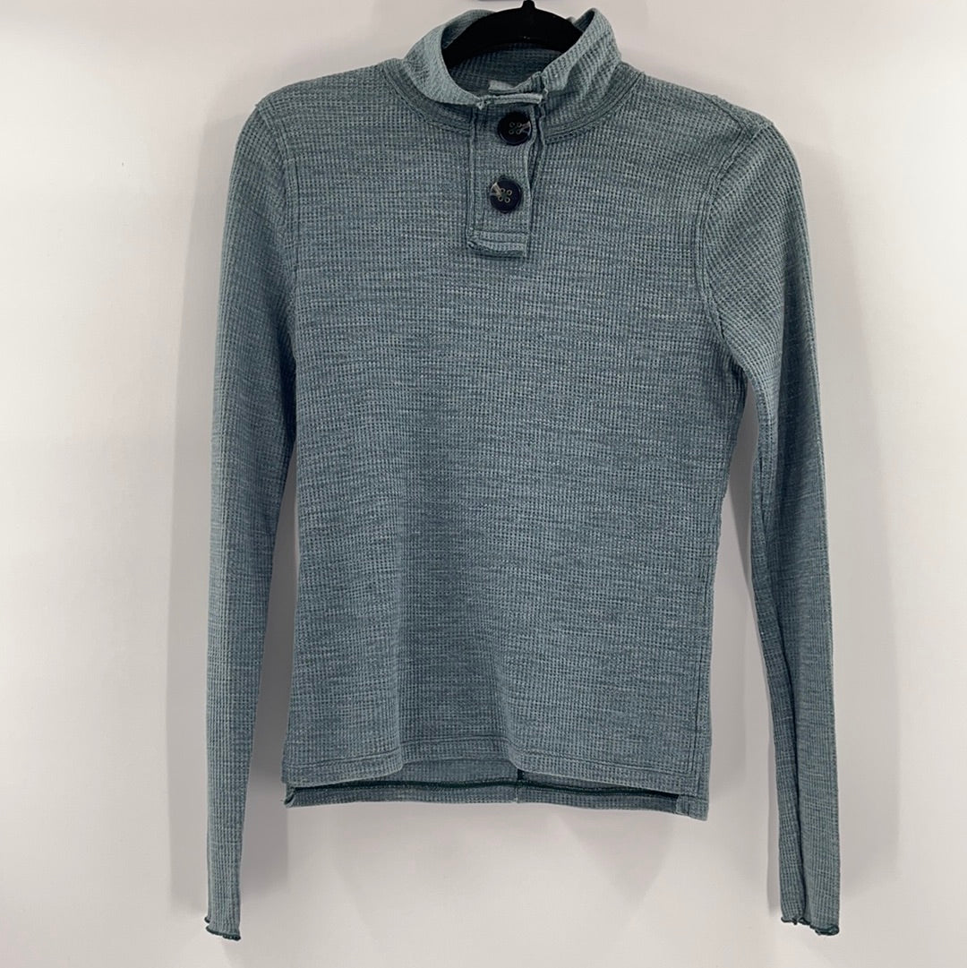 Free People Slate Blue Long Sleeve (XS)