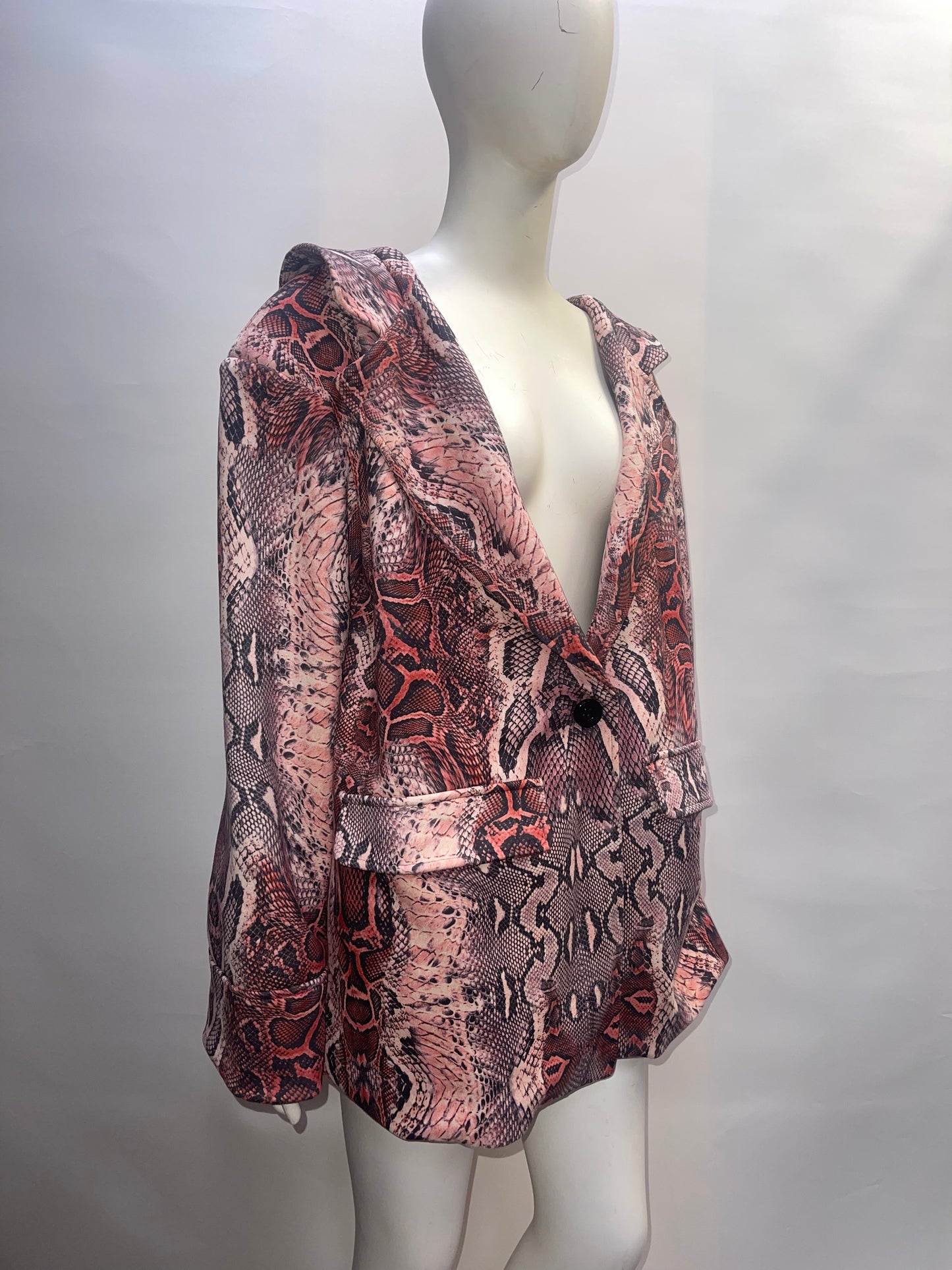 House of Sunny Snakeskin Blazer (4)