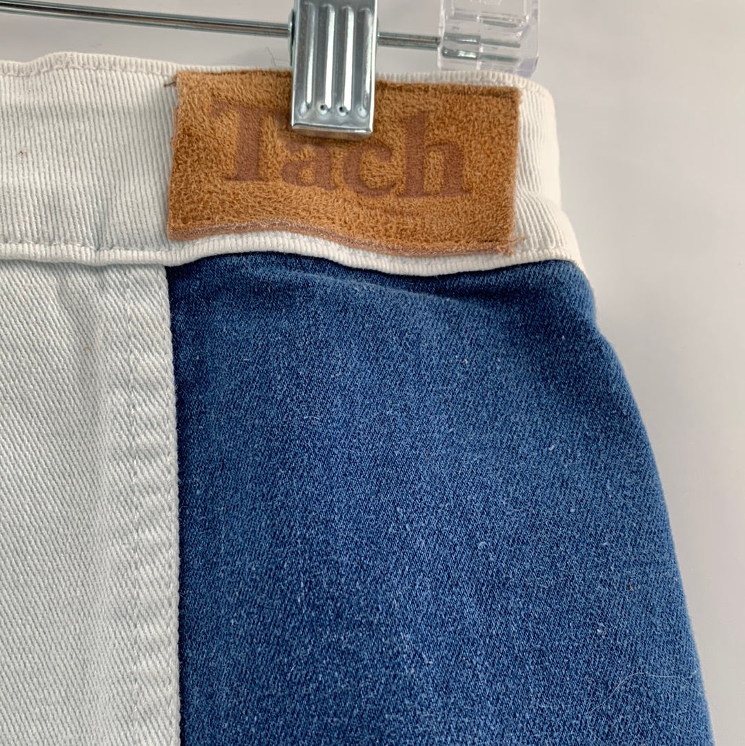Tach Free People Duo Tone Denim Mini Skirt (Sz L)