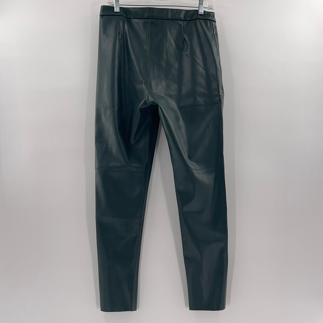 Zara Emerald Green Faux Leather Trouser