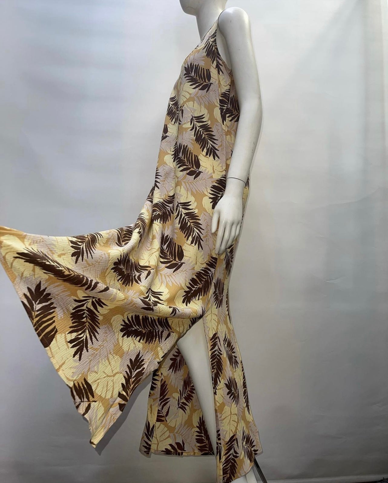 Robbie Bee *Vintage* 100% Silk Maxi Dress (Size 10)