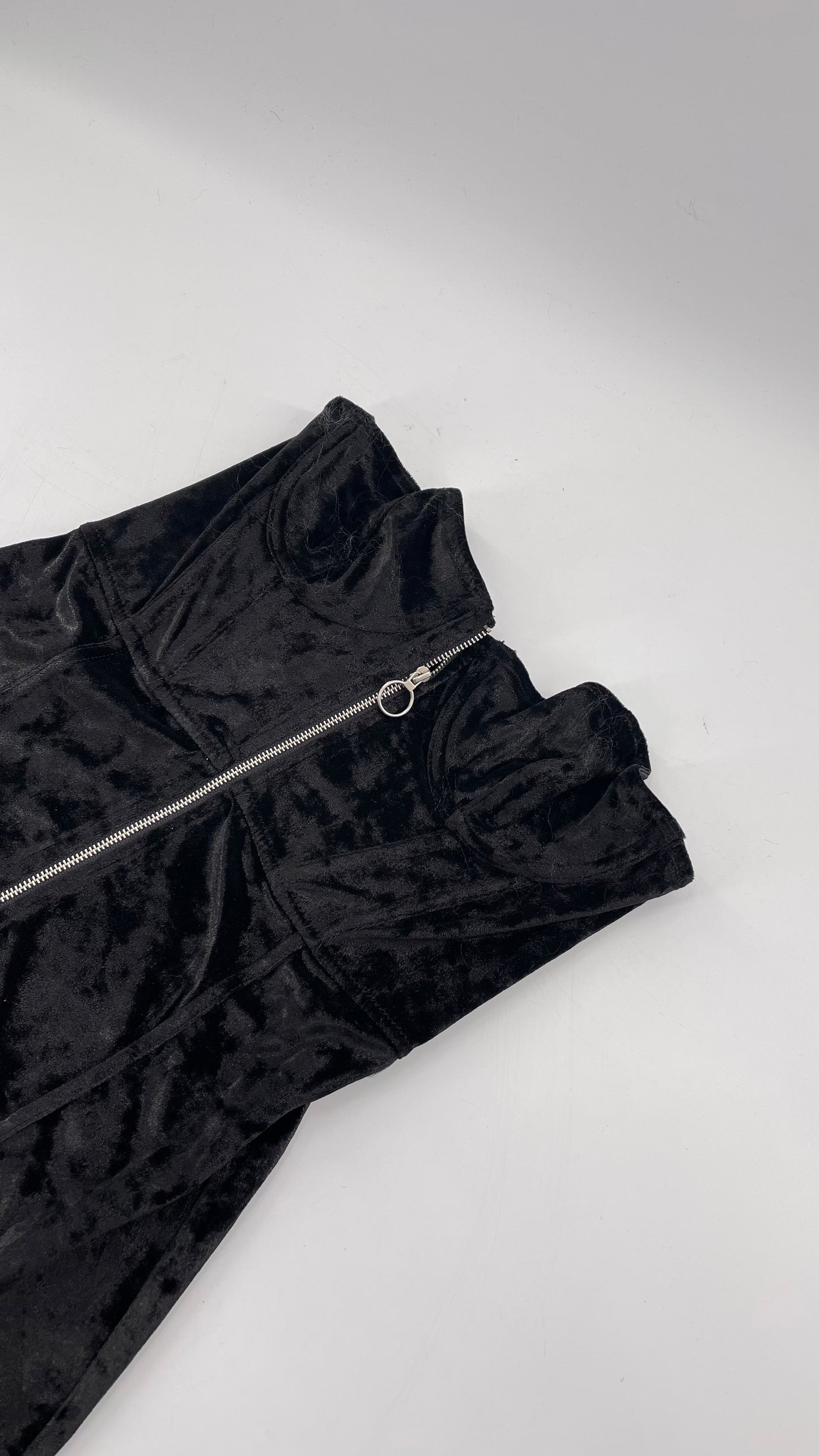 Black Urban Outfitters Zip Front Corset Dress (Small)