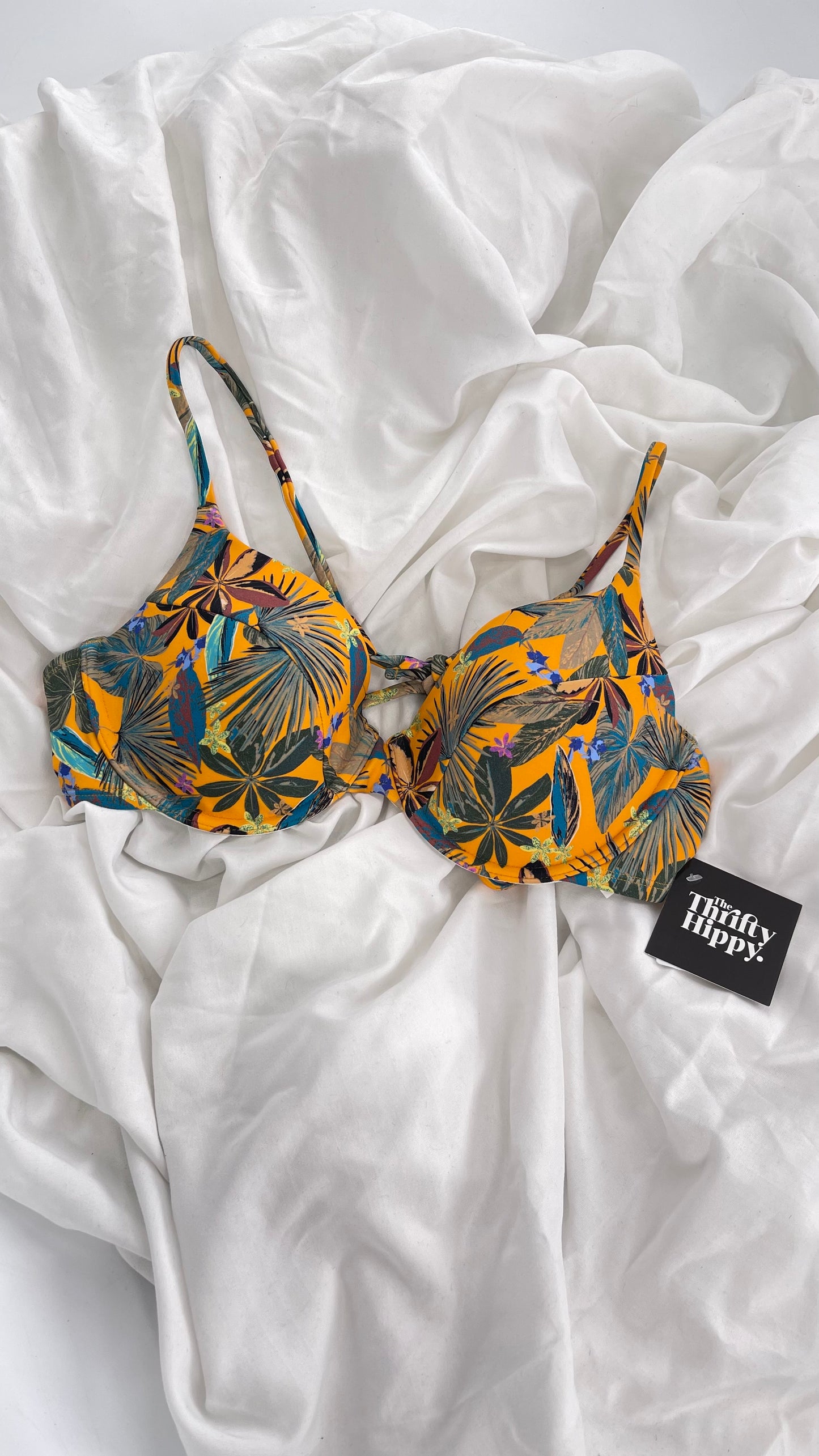 Urban Outfitters Out From Under Tropical Orange Underwire Swim Top (XL)