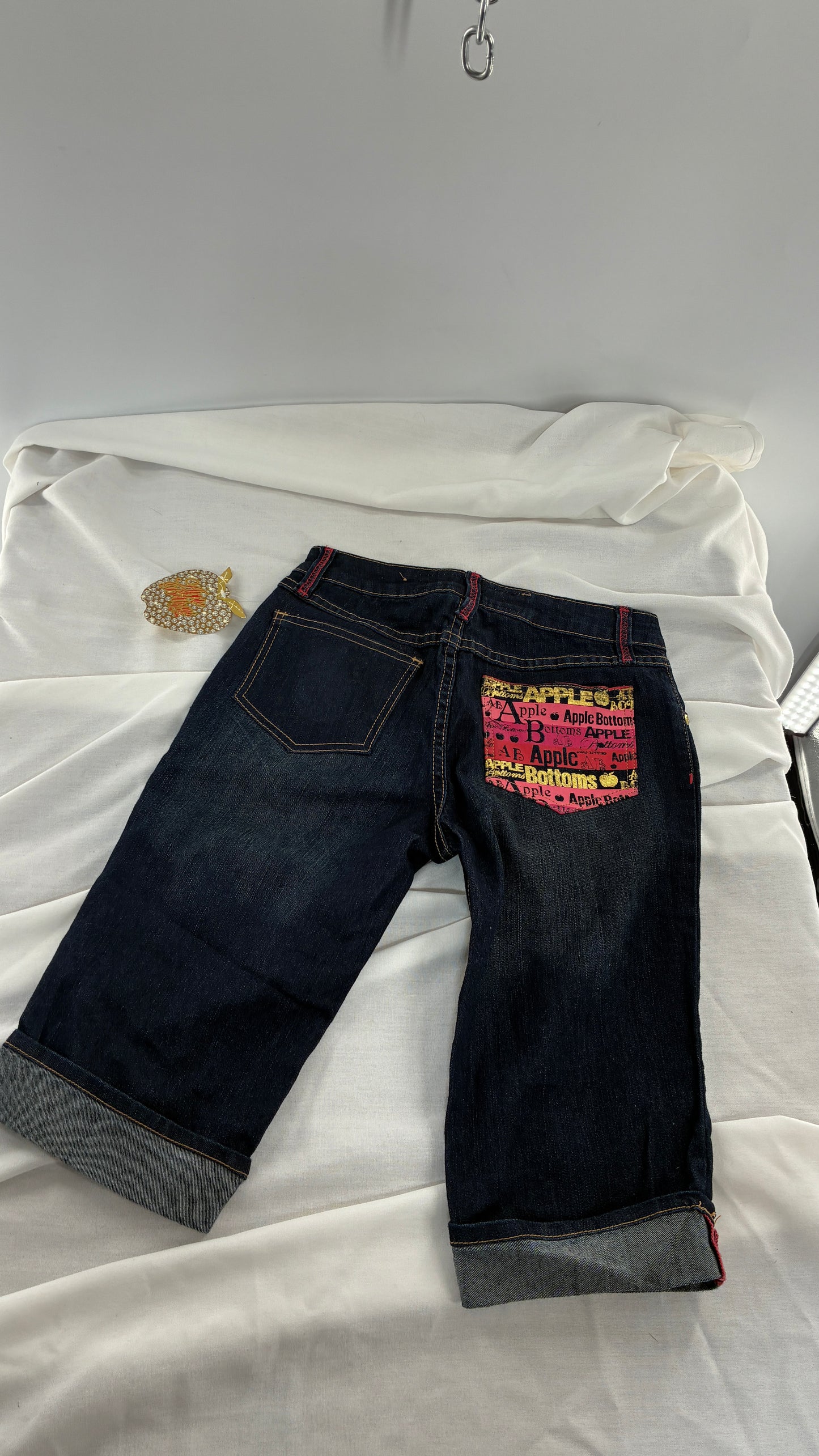 Deadstock Vintage APPLE BOTTOM JEANS Bermuda Shorts (14 Juniors, XS/S)
