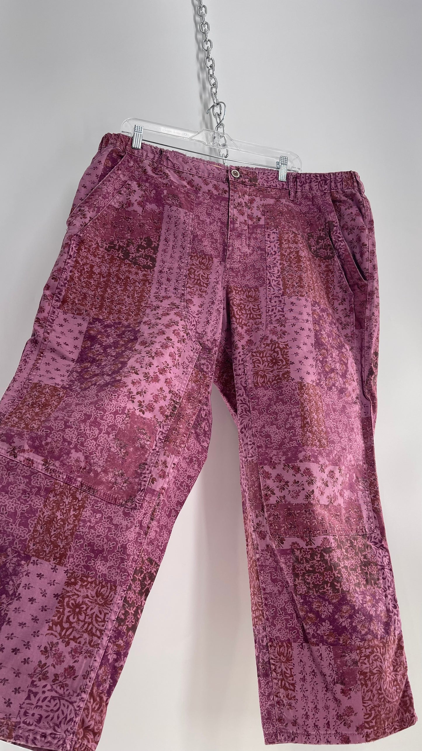 Pilcro Anthropologie Purple Patchwork Carpenter Pants with Tags  (20W)