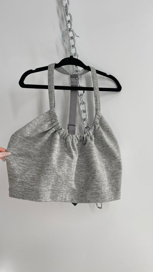 Free People Movement Grey Sports Bra with Adjustable Straps  (Small)