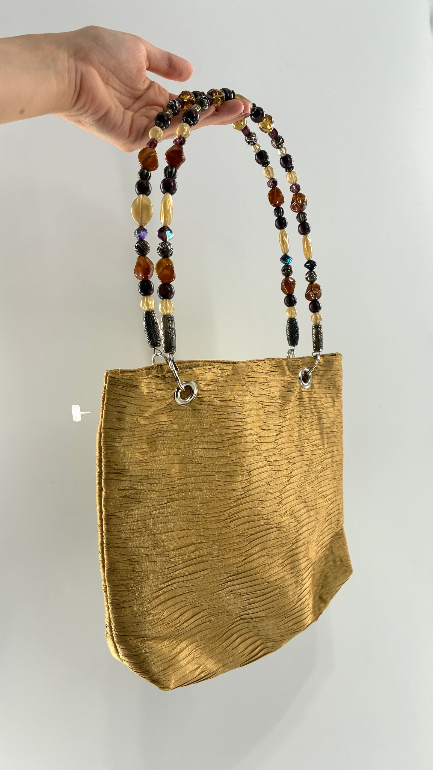 Vintage Purse with Iridescent Beaded Handle