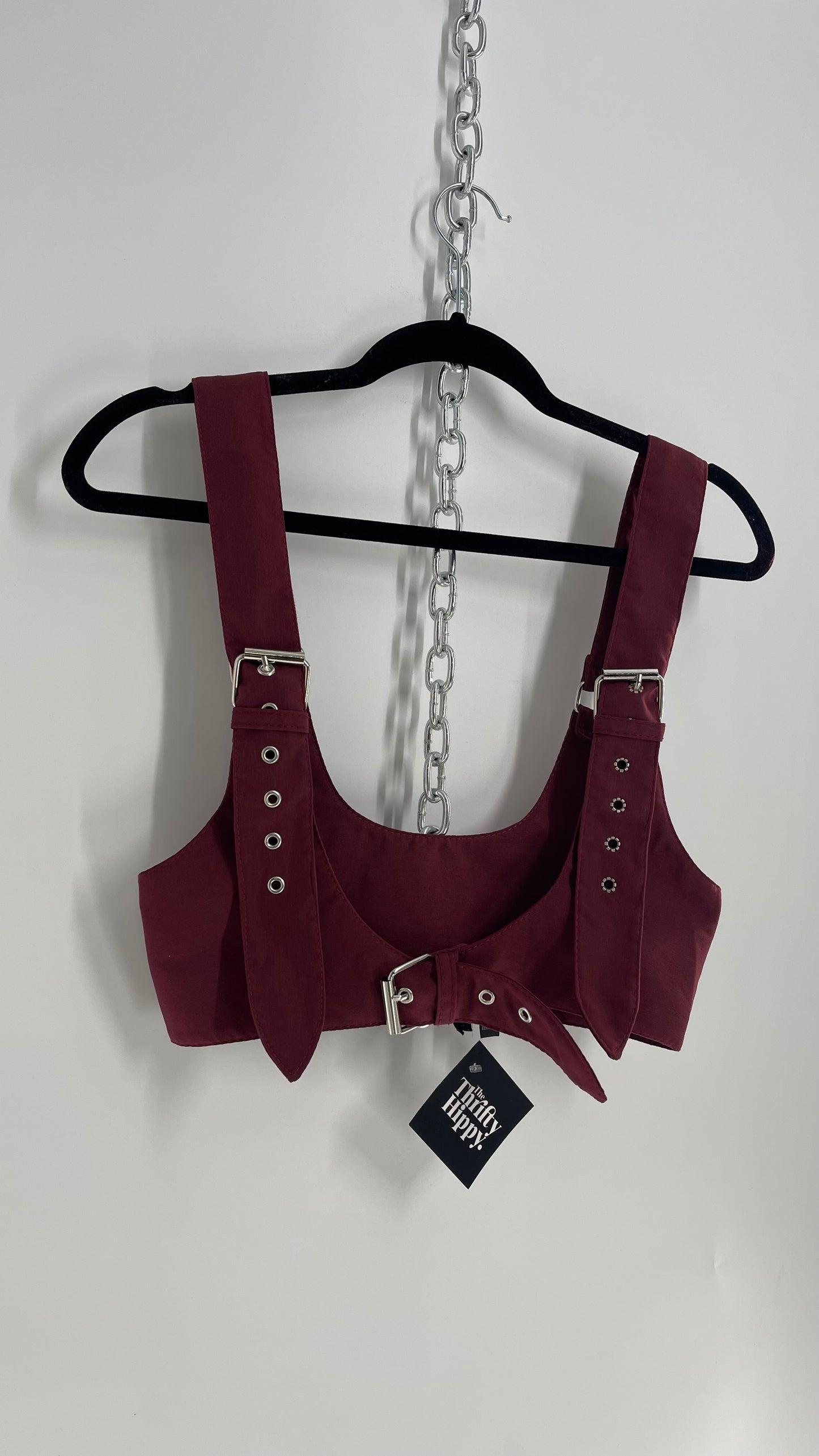 Urban Outfitters Burgundy Harness Top (Medium)