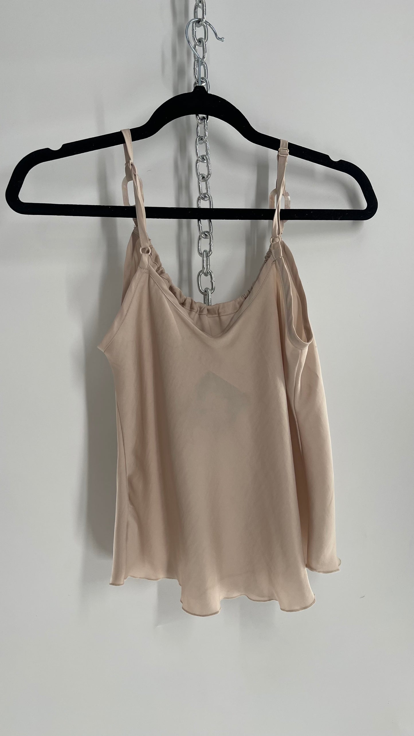 Intimately Free People Champagne Tone Slip Tank with Iridescent Loops (XS)