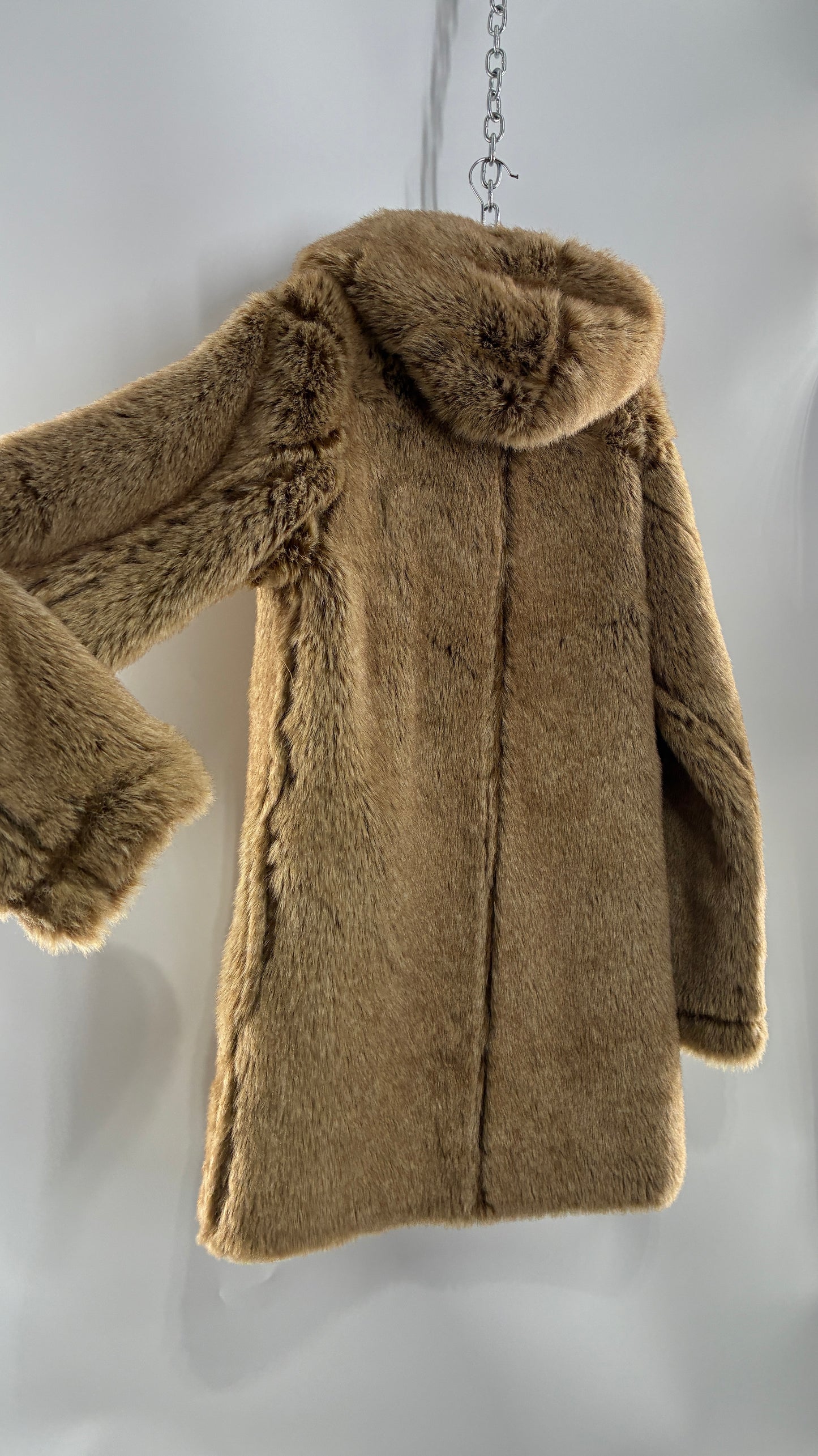 Vintage JONES NEW YORK Reversible Fur and Vegan Suede Coat (Small)
