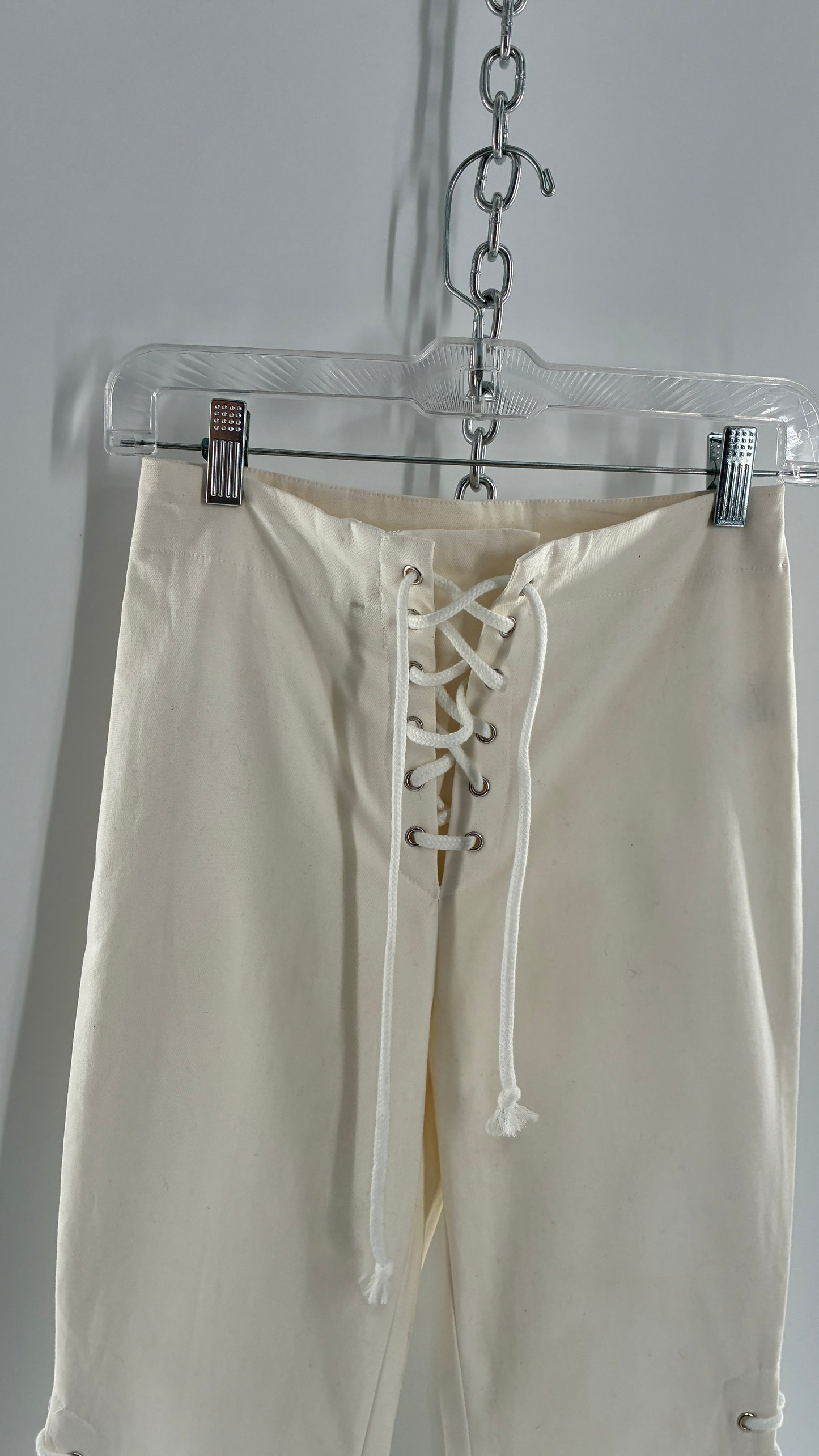 Vintage Off White Bottoms with Lace Up Closure + Legs (Small)