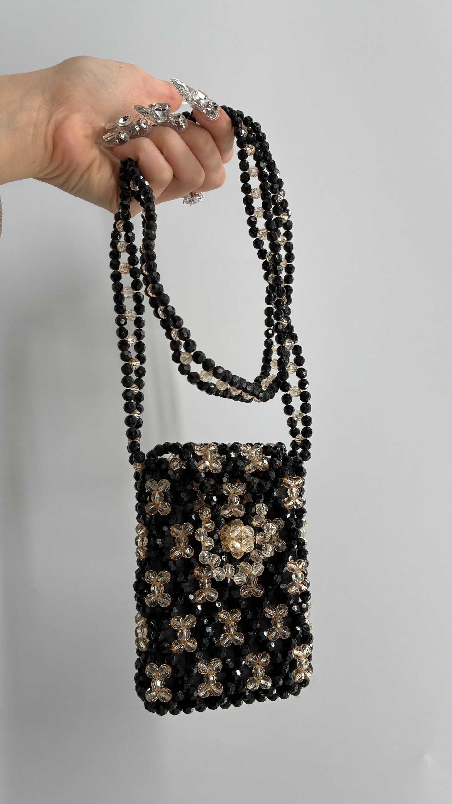 Vintage Beaded Lipstick/Cash/Card/Phone Crossbody Purse