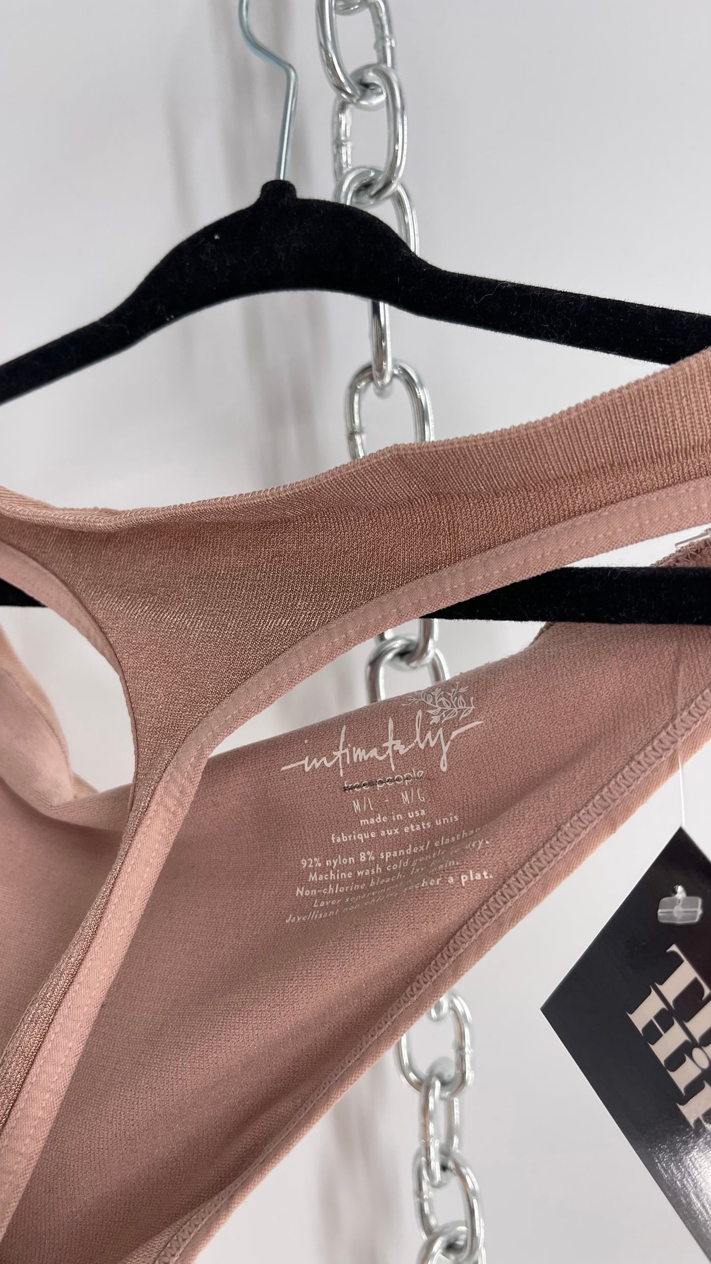 Intimately Free People Nude Neutral Thong Panty NWOT (M/L)