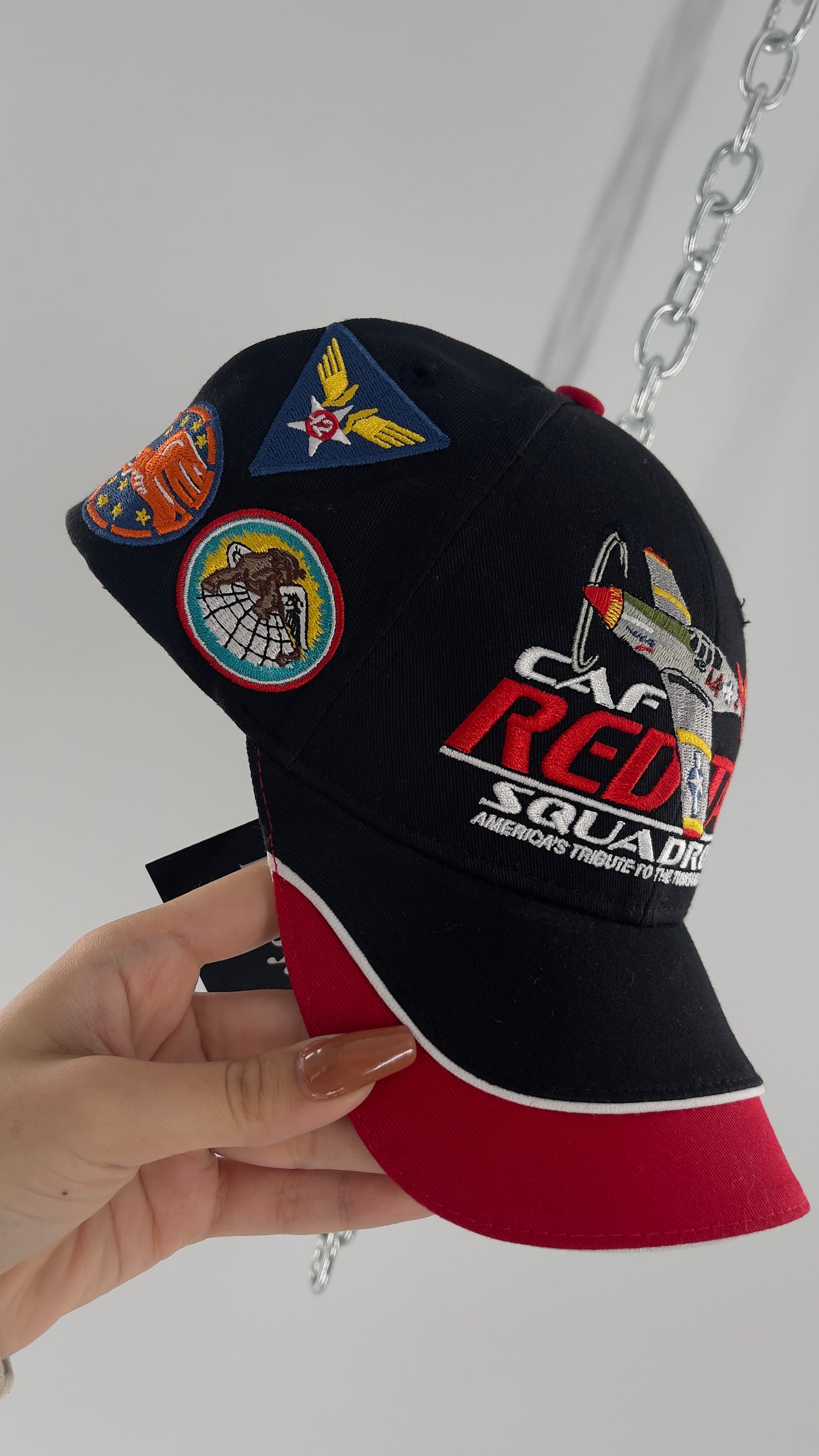 Vintage CAF Redtail Squadron Badge Patch Baseball Hat