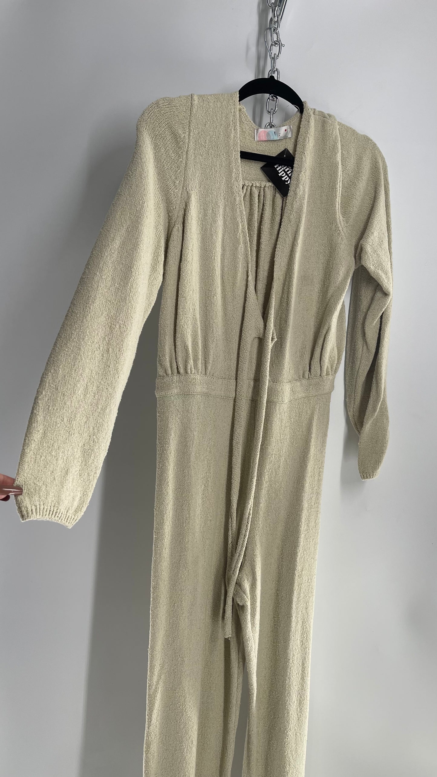Free People Sage Thick Knit Jumpsuit (Large)