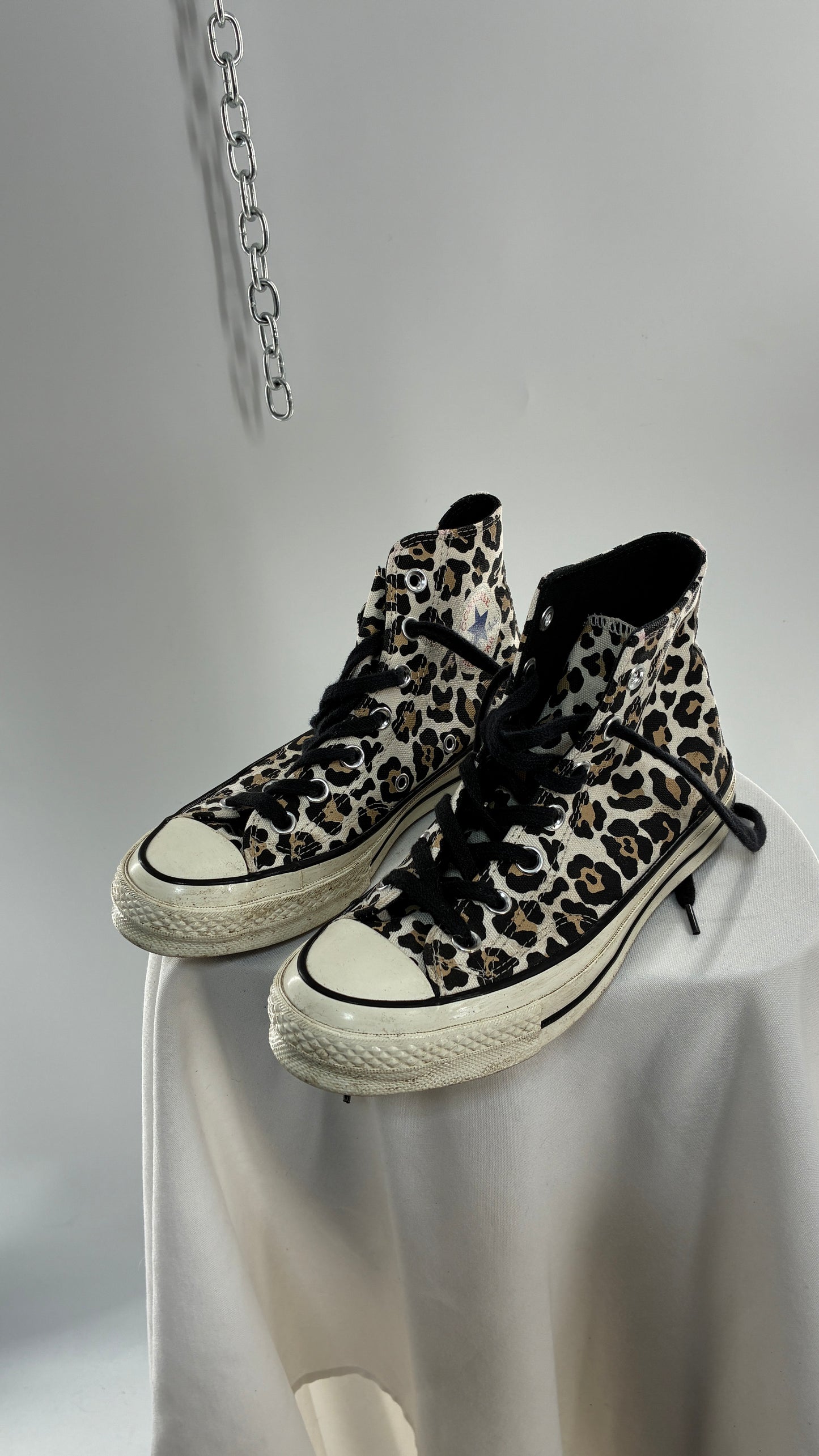 Vintage Converse Chuck Leopard Driftwood Ctas 70 Hi (W6.5)