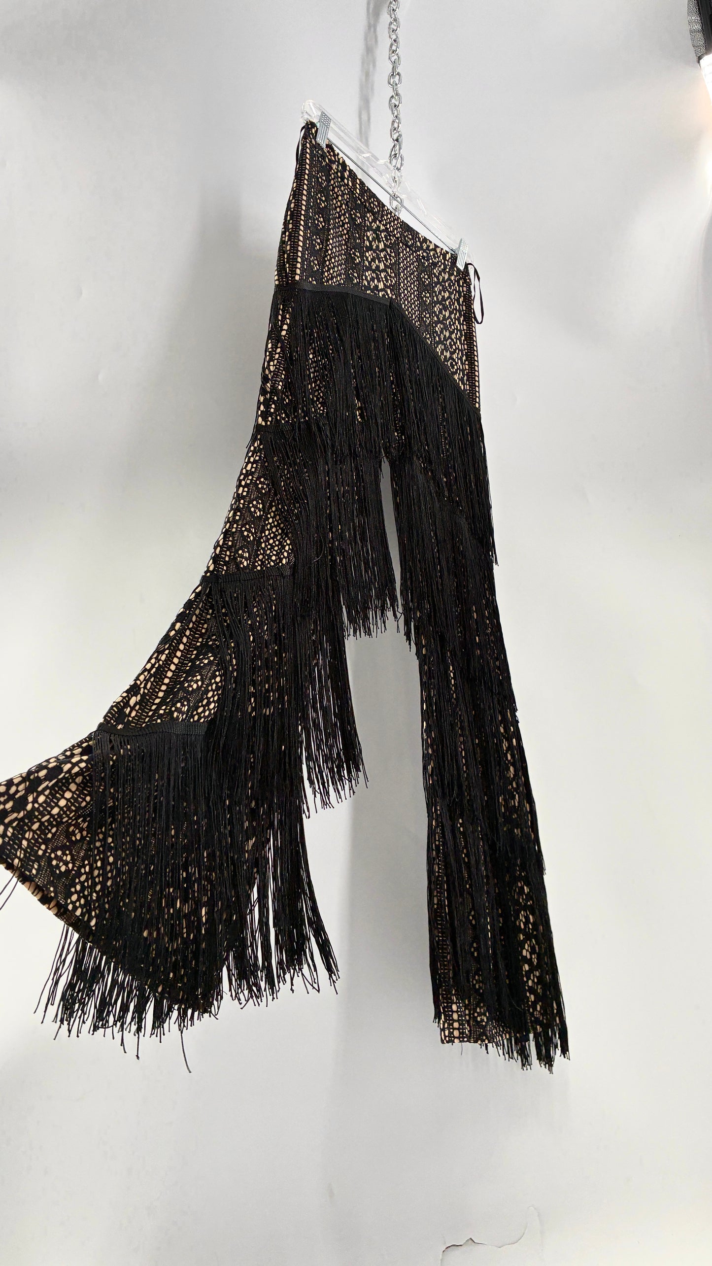 BANJUL Lace Kickflares Covered in Layers of Fringe (Small)