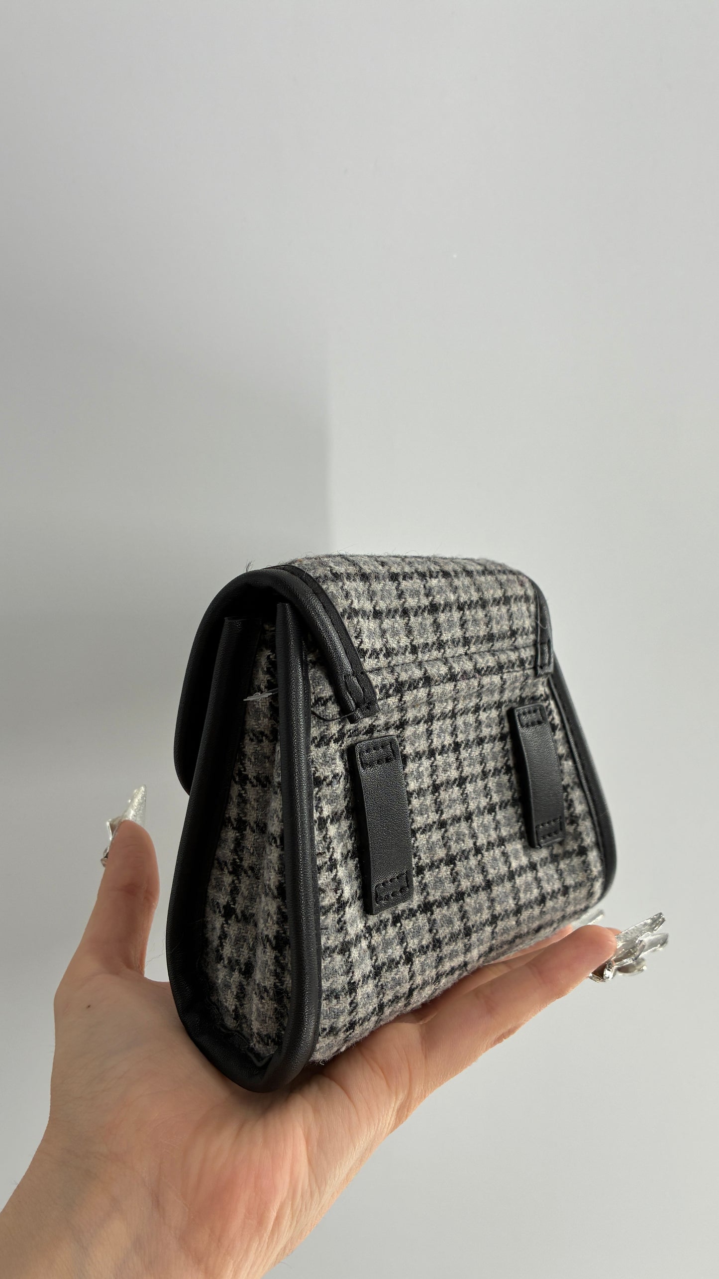 Woven Plaid Belt Bag