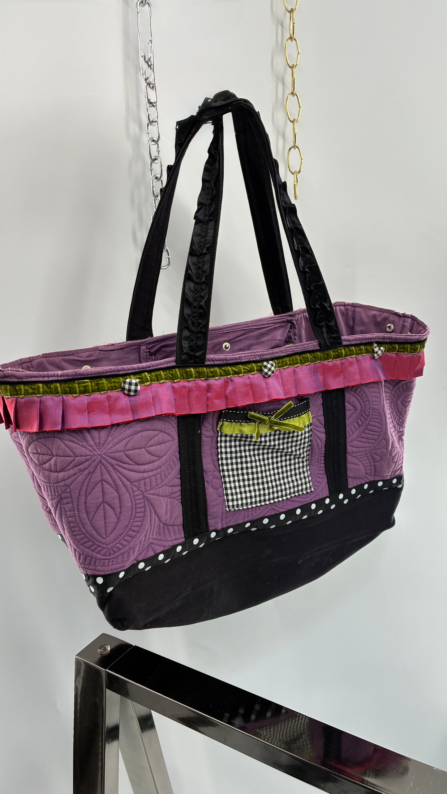 Vintage CARLEEN POWELL XL Quilted Tote Bag