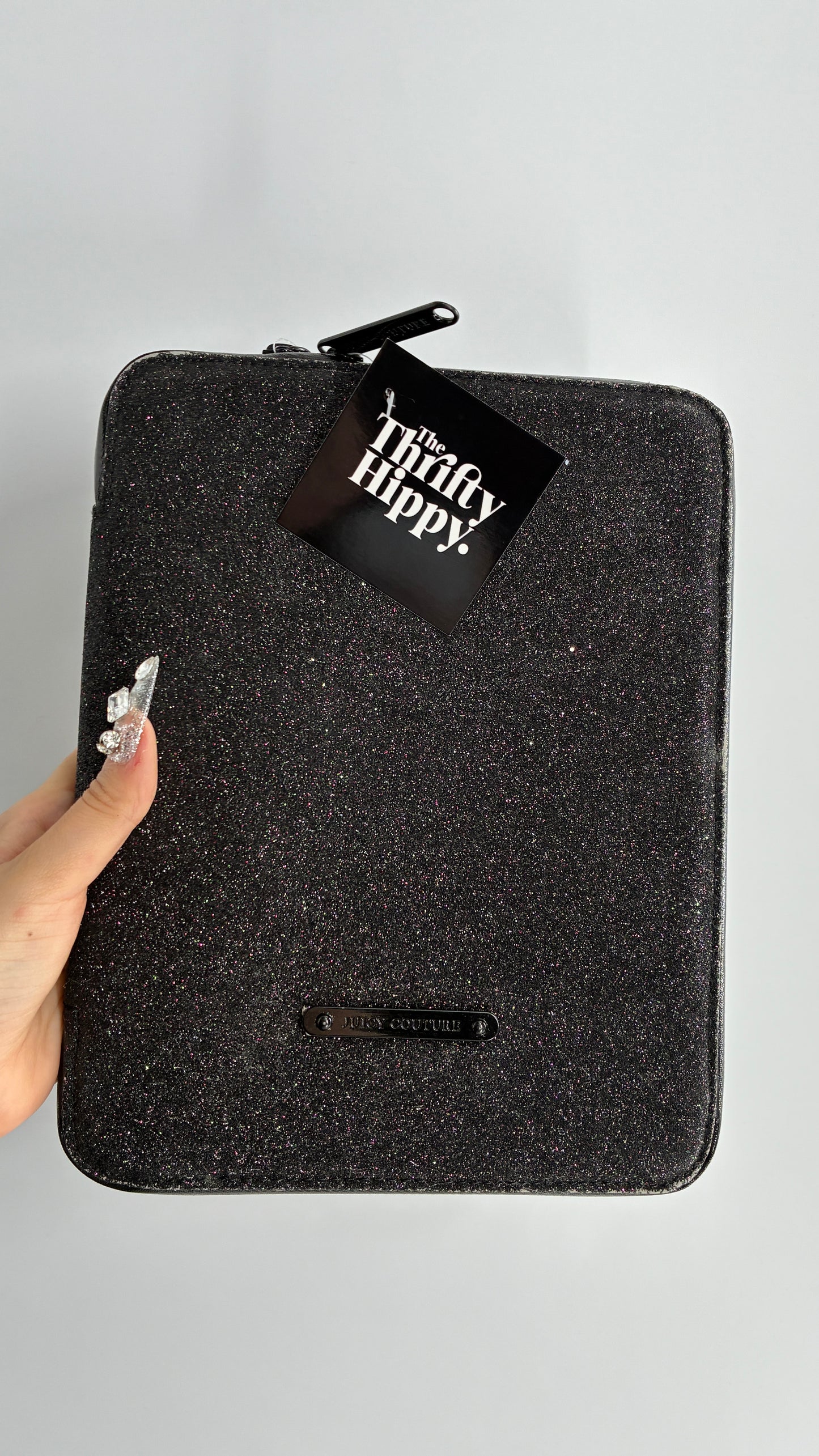 Vintage JUICY COUTURE Black Glitter Case with Tags Attached