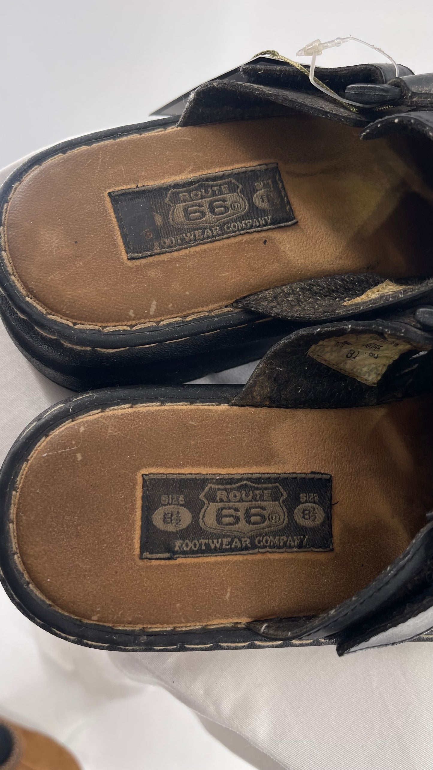 Vintage Route 66 Black Clogs (8.5)