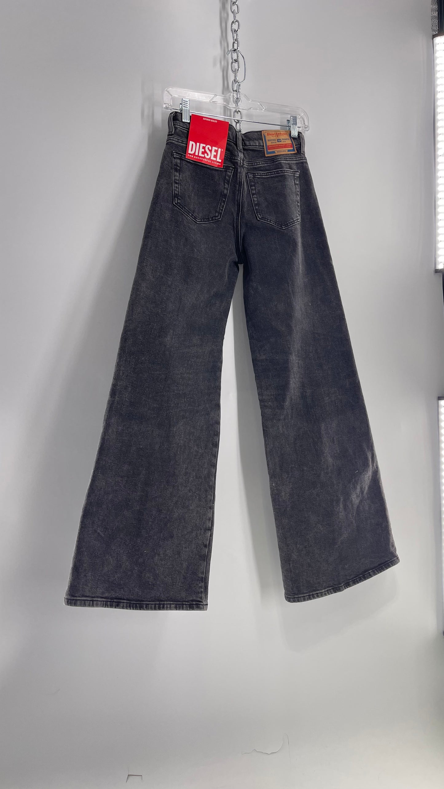 DIESEL Charcoal Grey Baggy Wide Leg 1978 D Akemi OCLBG with Tags Attached (24x30)