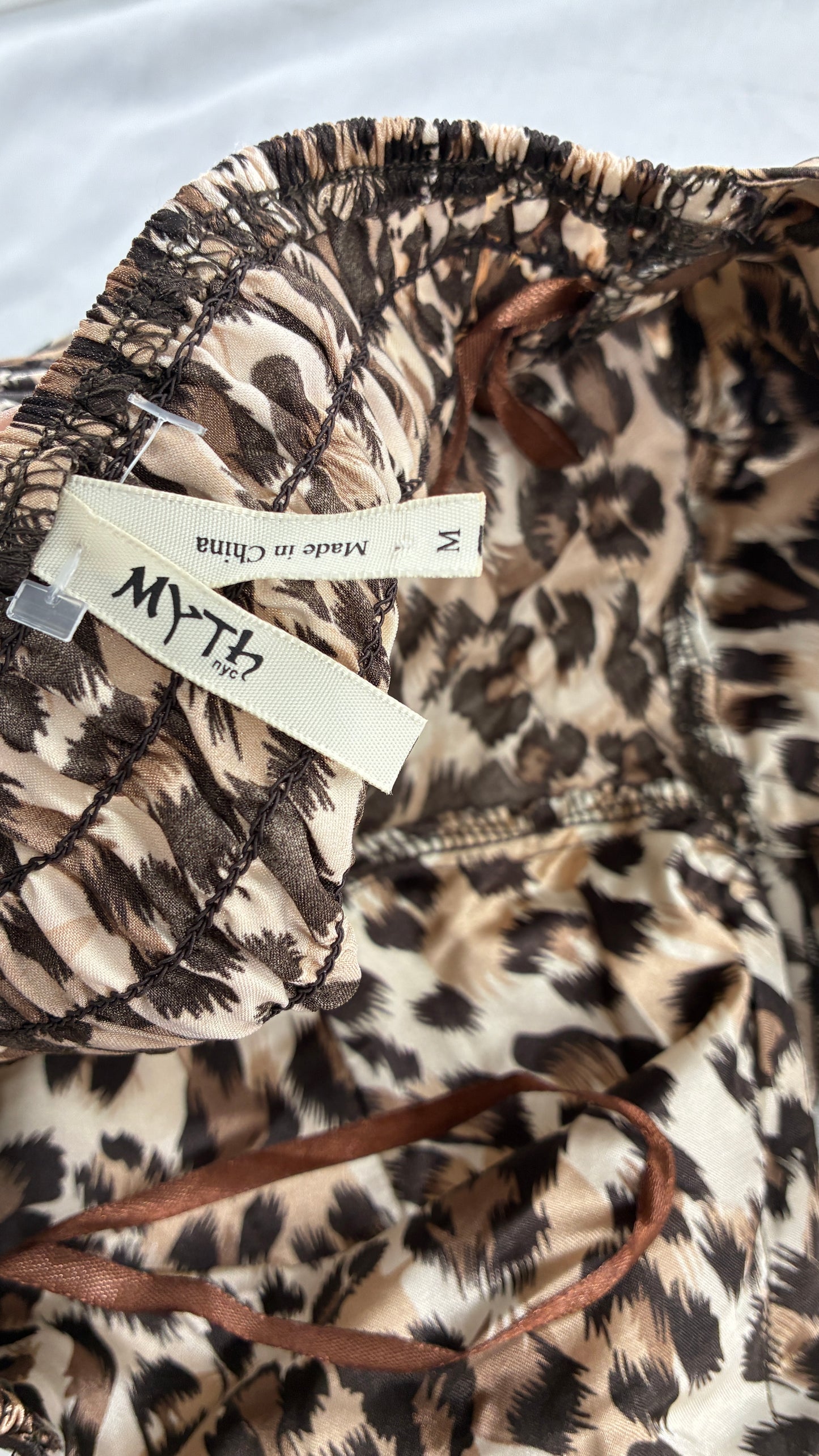 Vintage MYTH Cheetah Ruffle Halter (Medium)