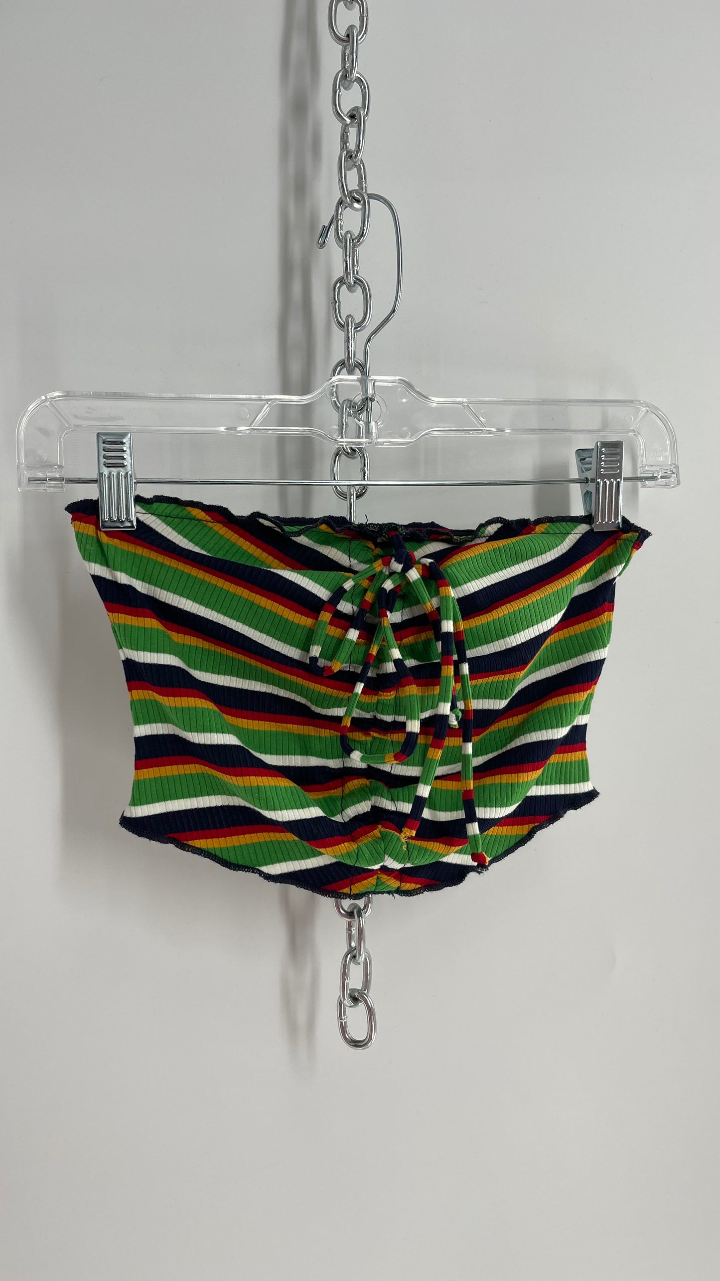 Urban Outfitters Striped Green Tube Top (Medium)