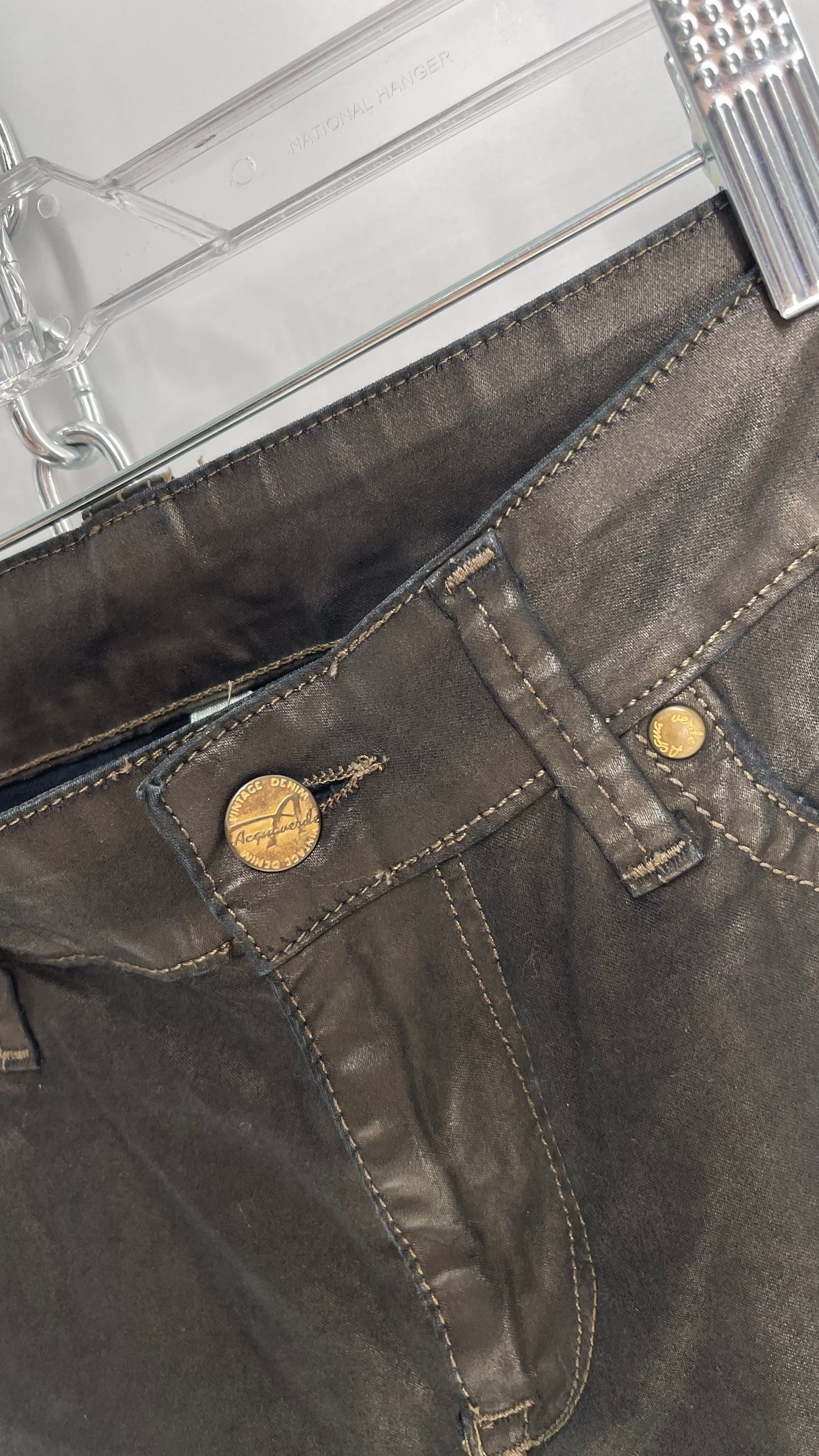 ACQUAVERDE Paris Metallic Mud Tone Jeans (28)