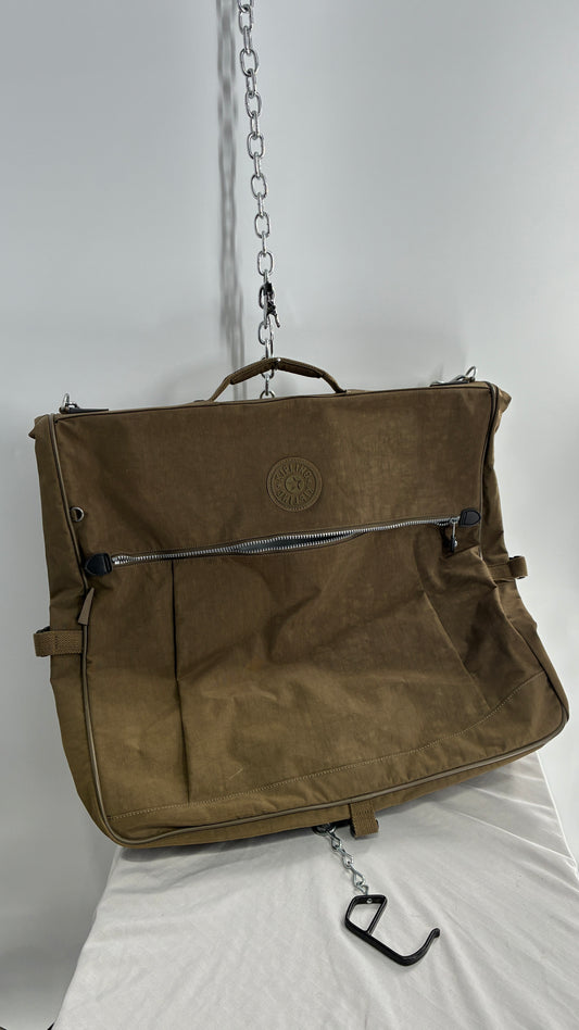 Vintage KIPLING Folding Travel Clothing Organizer Garment Bag