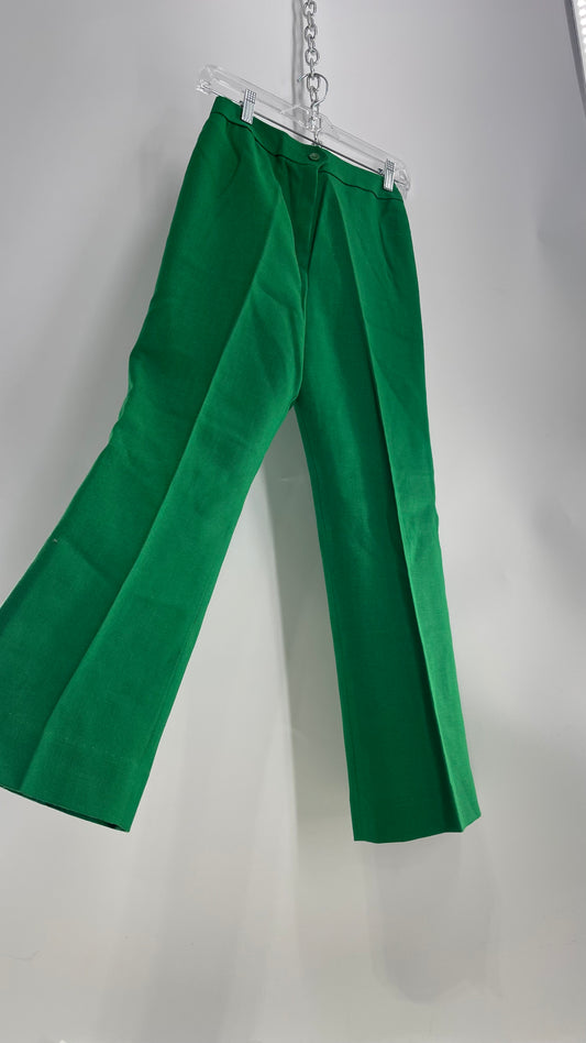 Prestige Vintage 1970s Kelly Green Trouser (12)