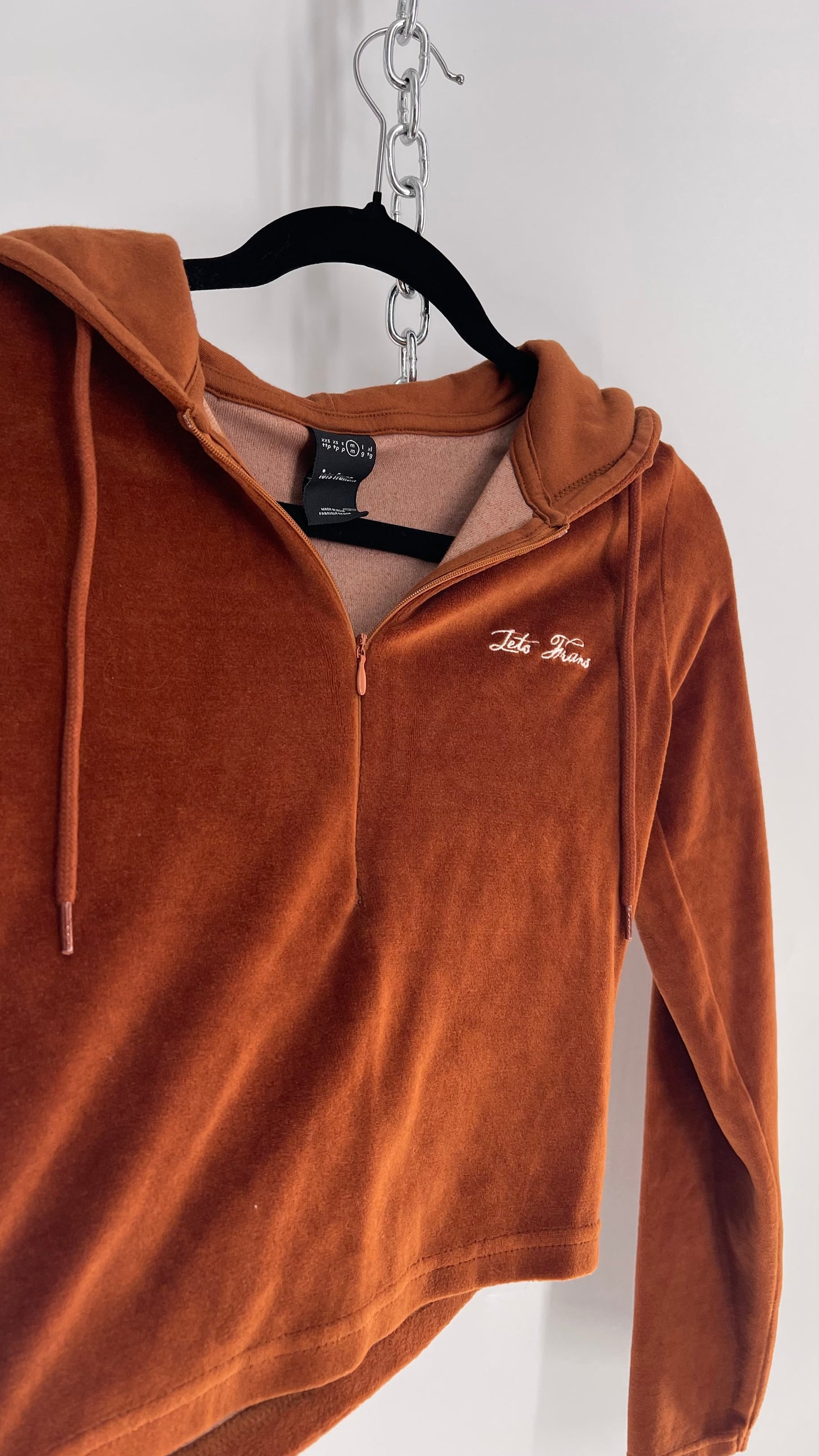 Iets Frans Burnt Orange Embroidered Hoodie (M)