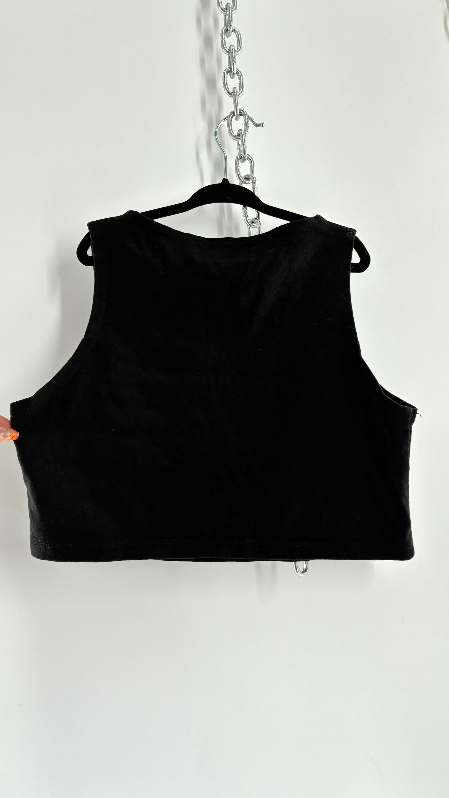 Vintage CURETTY SEOUL Rhinestone Don’t Care Crop (Small)