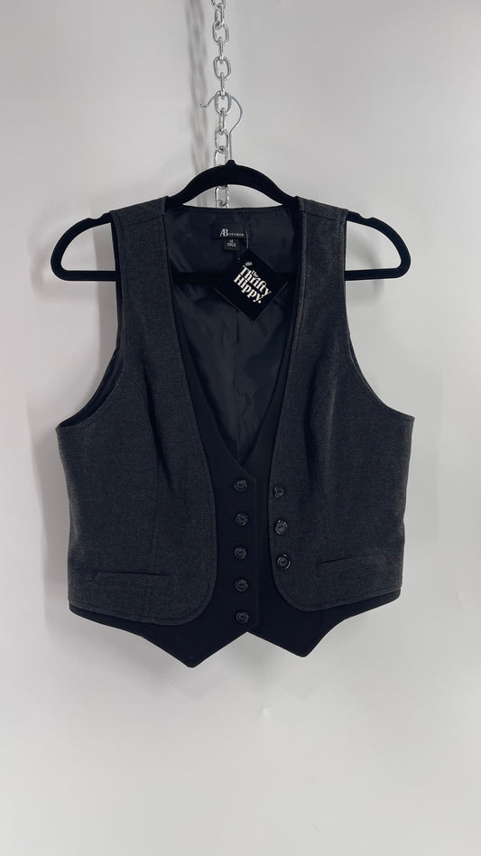 Vintage Gray/Black Vest (14-Medium)