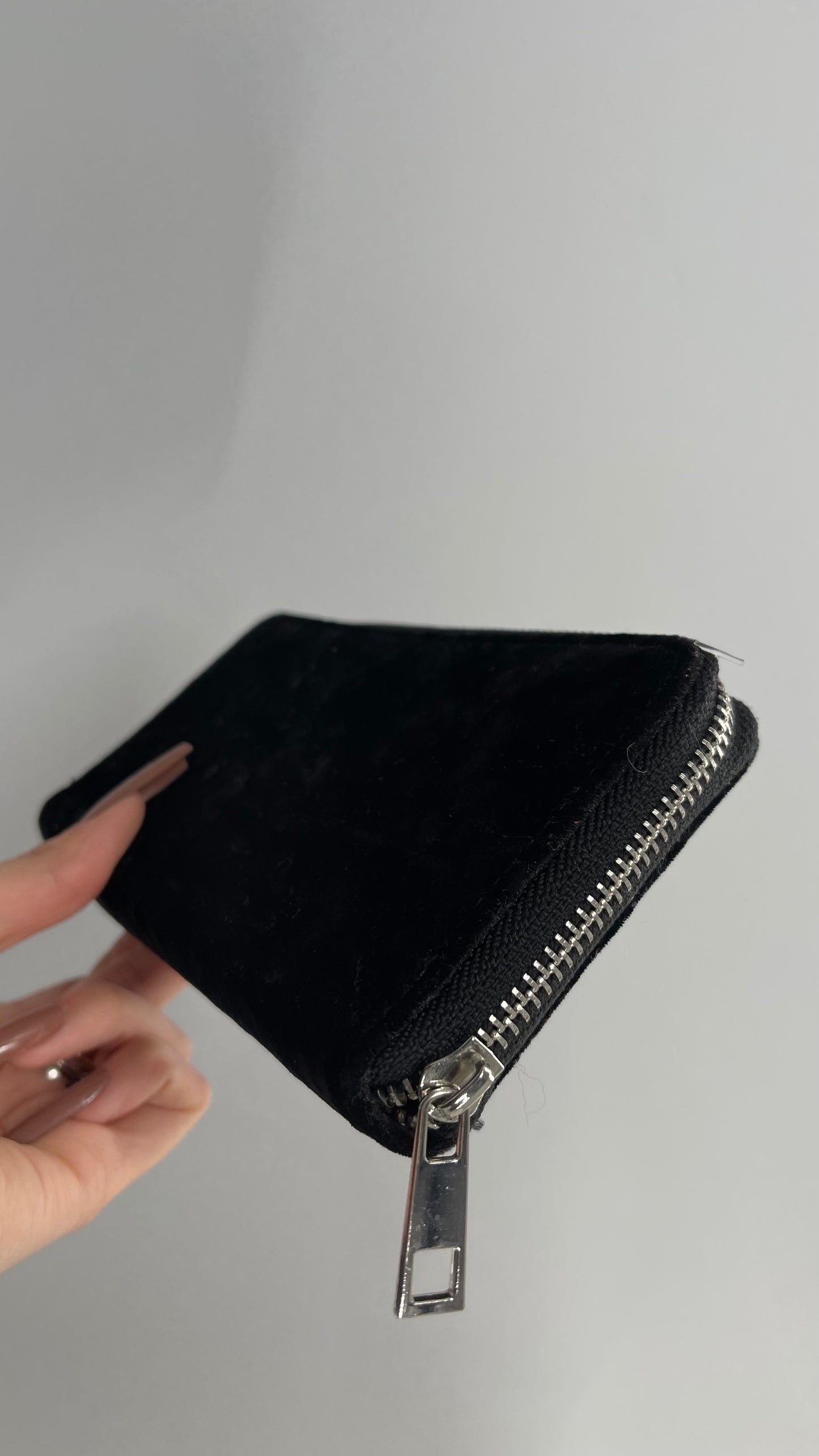 Black Velvet Clutch Style Wallet