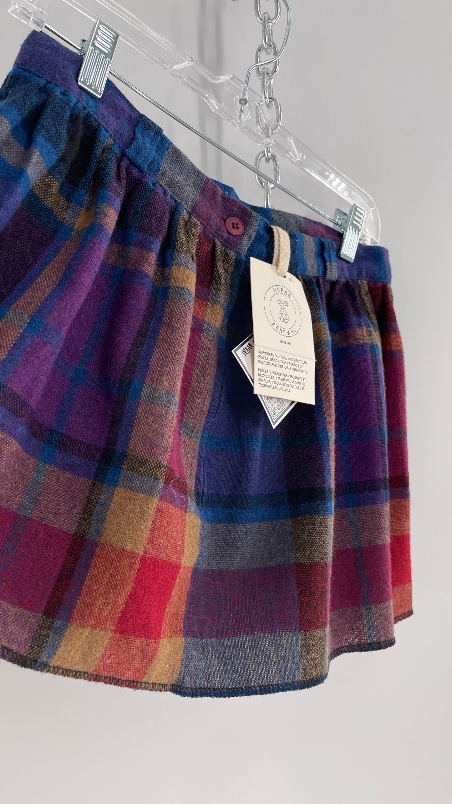 Urban Outfitters Urban Renewal Plaid wool Skirt with Tags Attached (XS)