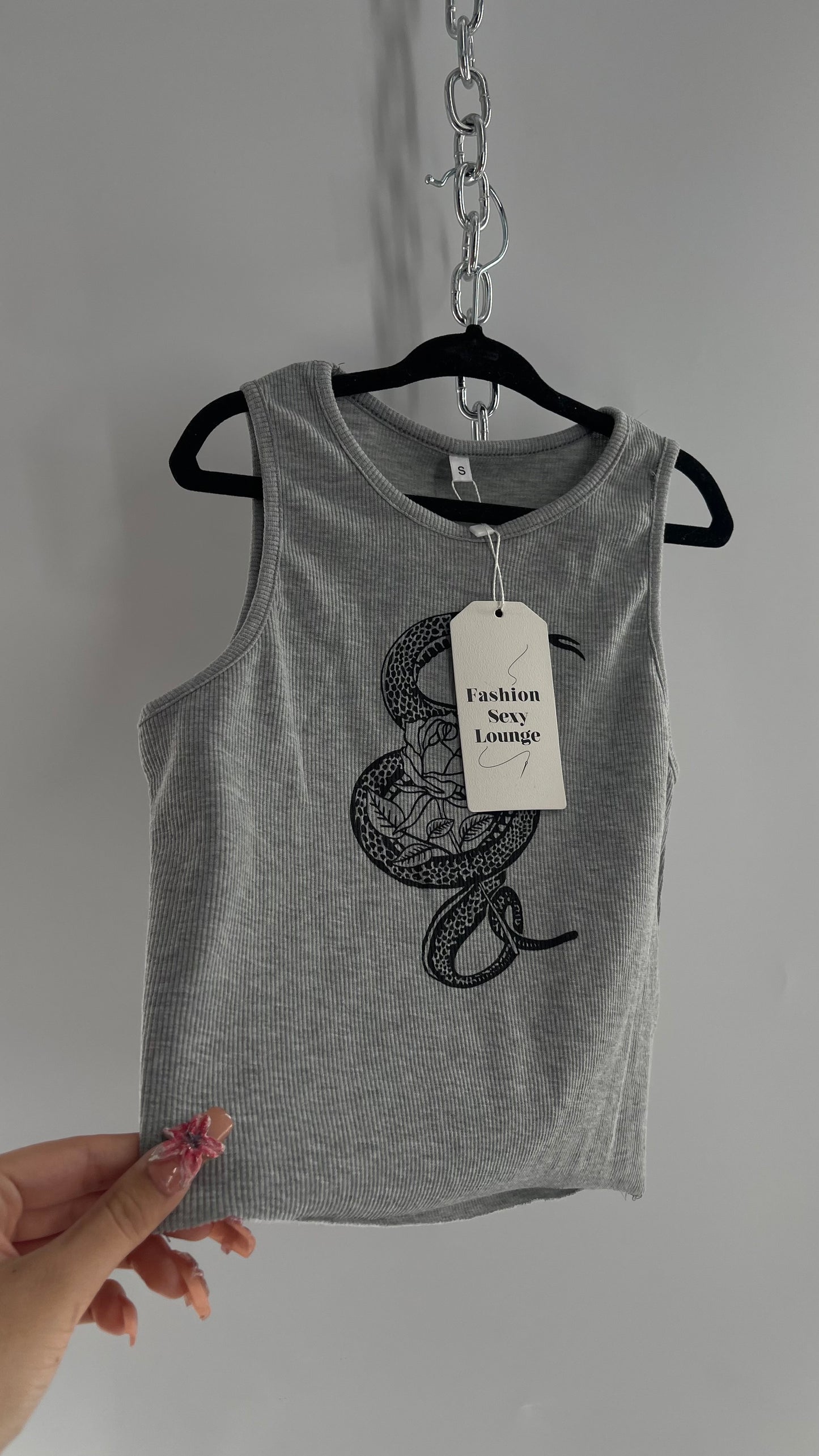 Gray Serpent Tank with Tags Attached (Small)