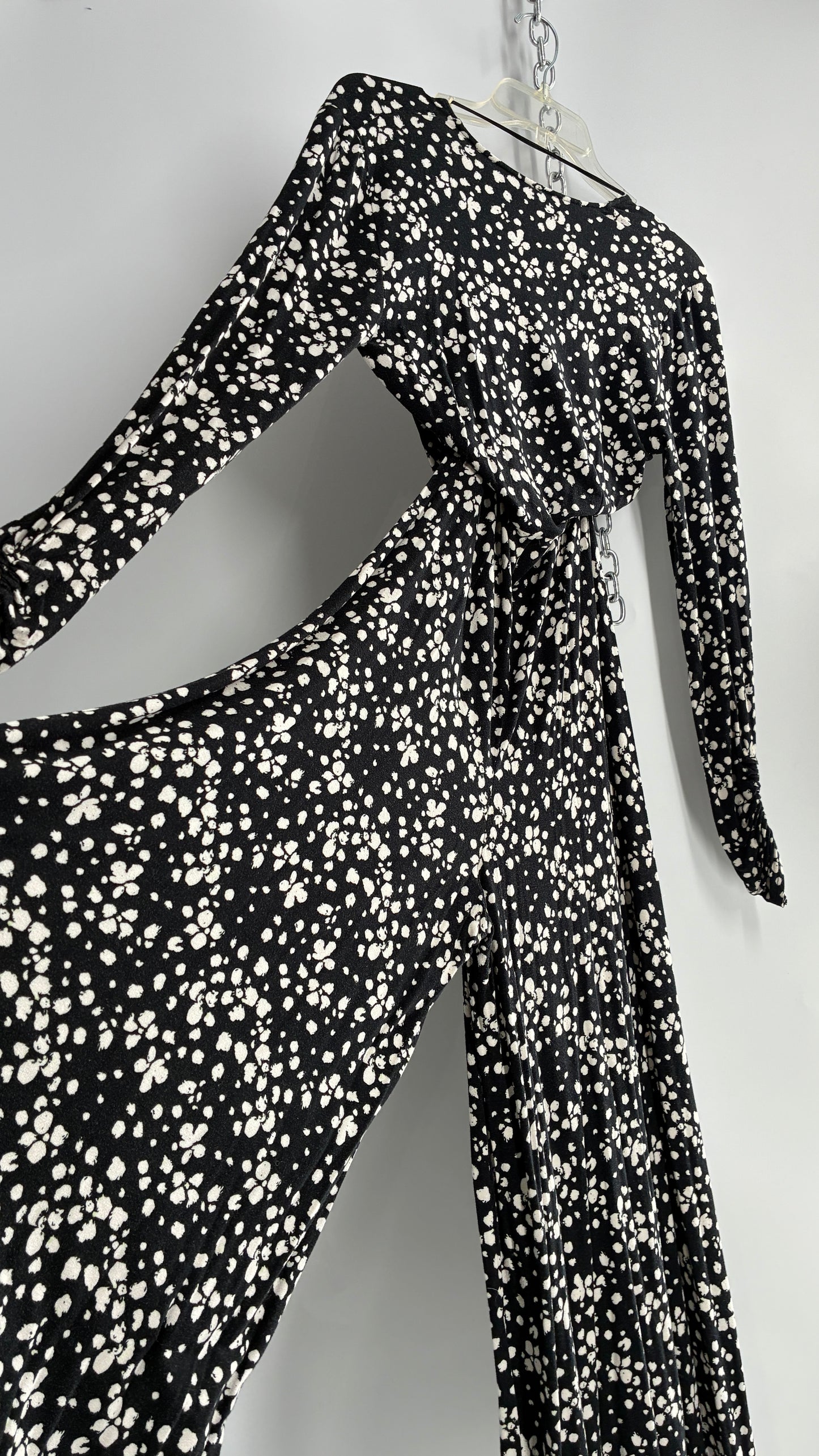 Free People Black and White Polka Dotted Jumpsuit (2)