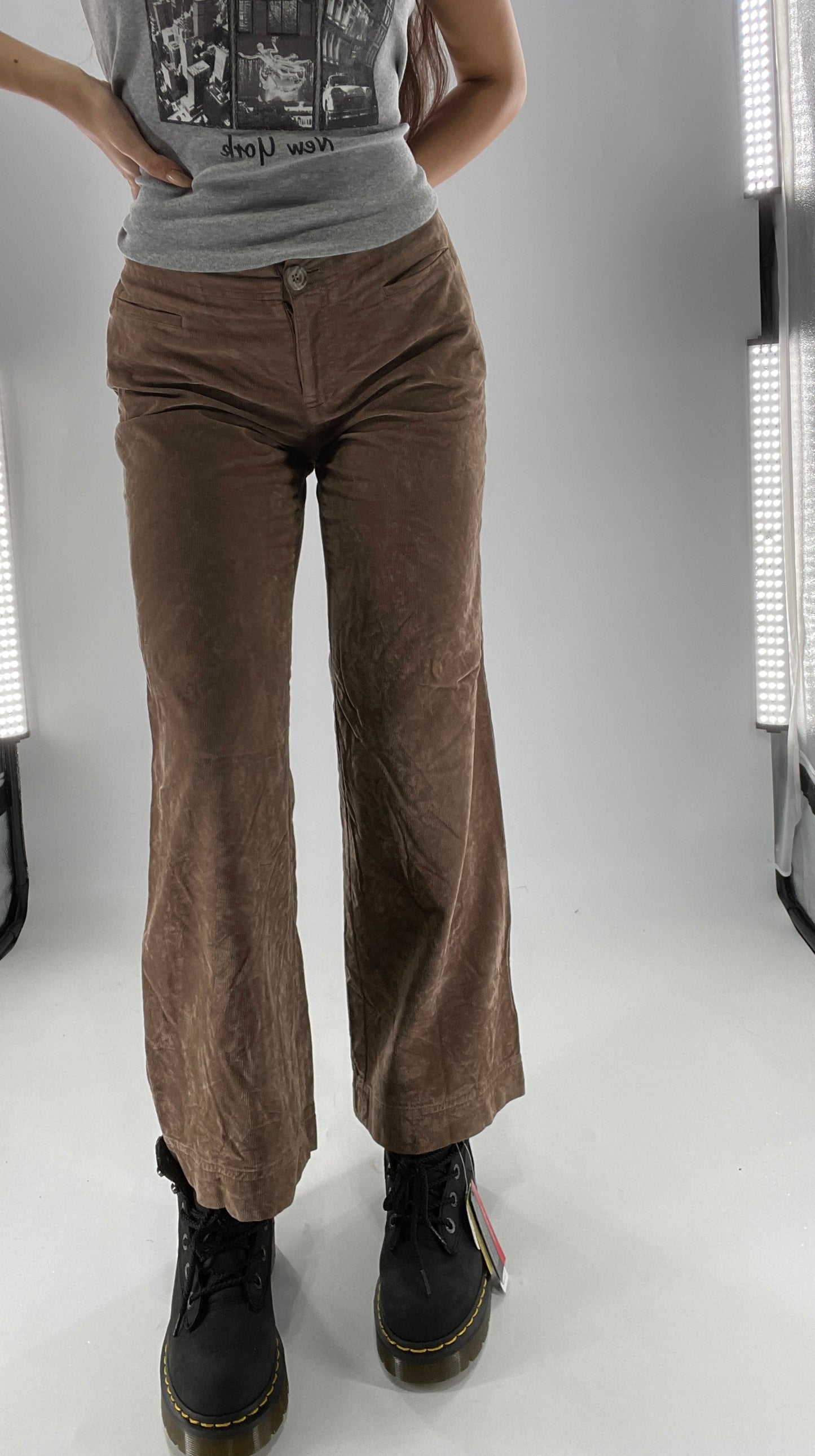 Vintage Crushed Corduroy Cropped Straight Leg Trouser J JILL  (2P)
