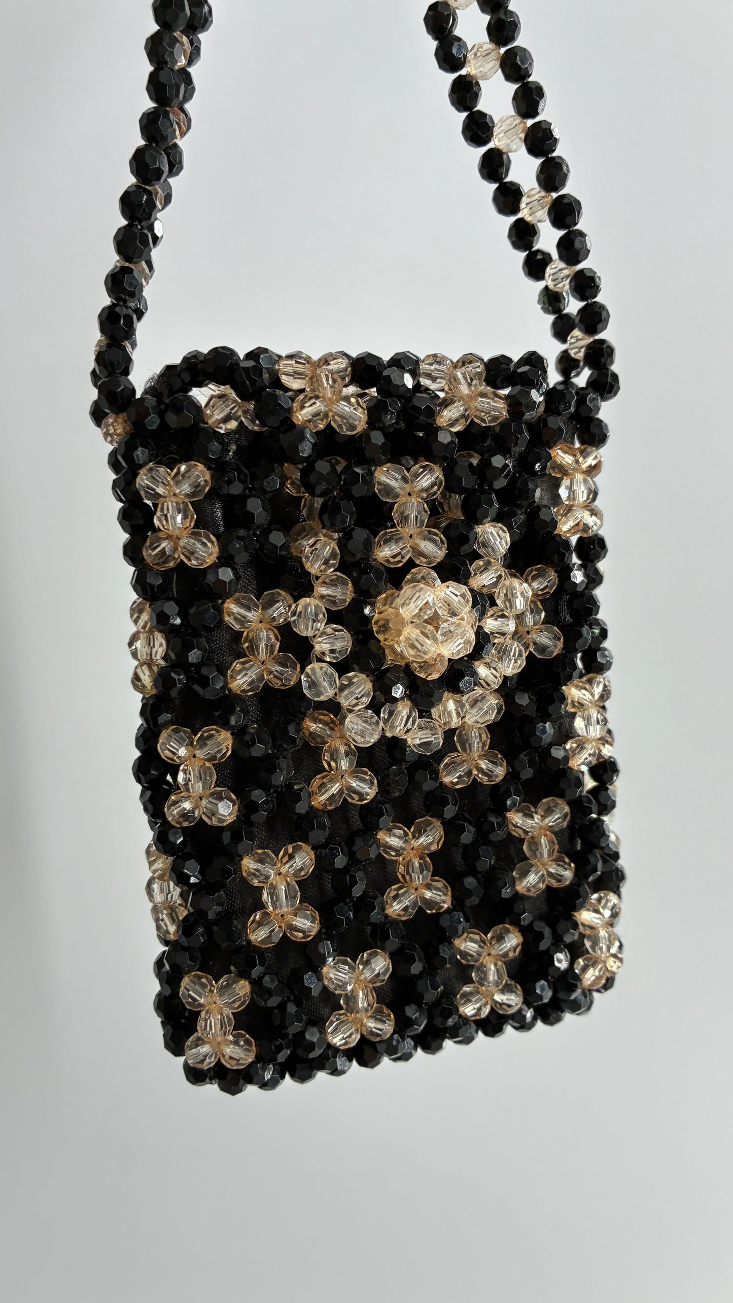 Vintage Beaded Lipstick/Cash/Card/Phone Crossbody Purse