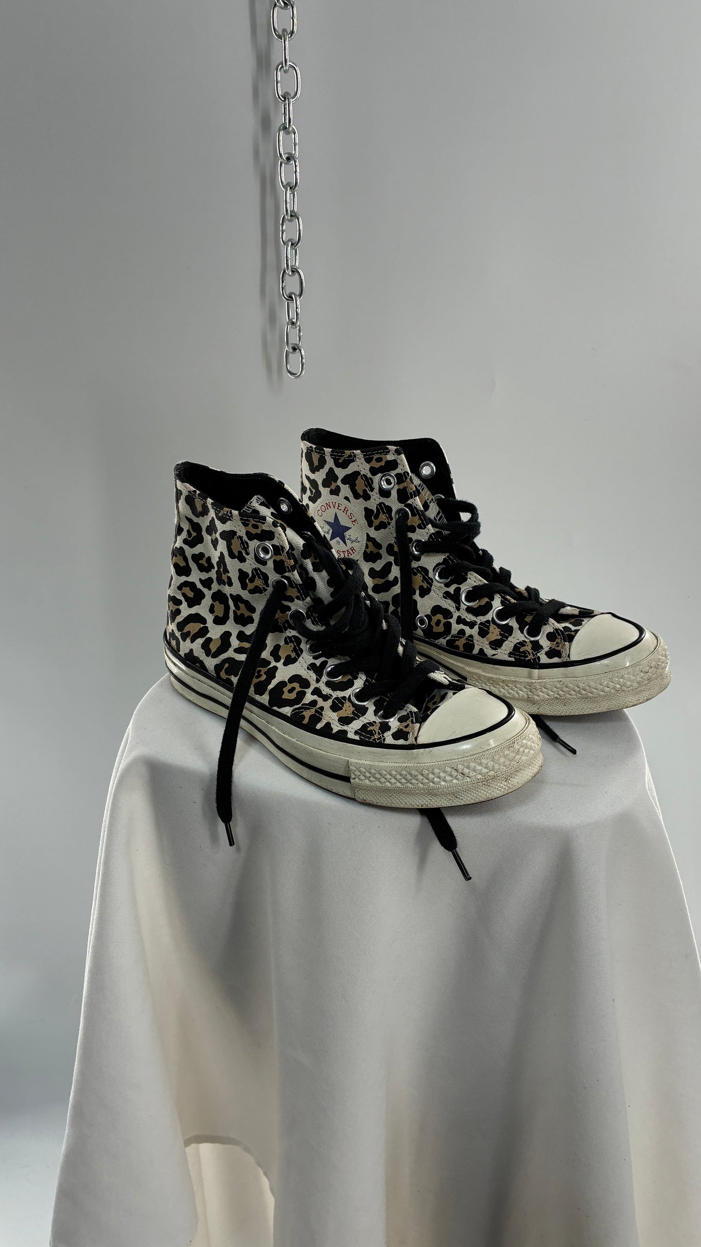 Vintage Converse Chuck Leopard Driftwood Ctas 70 Hi (W6.5)