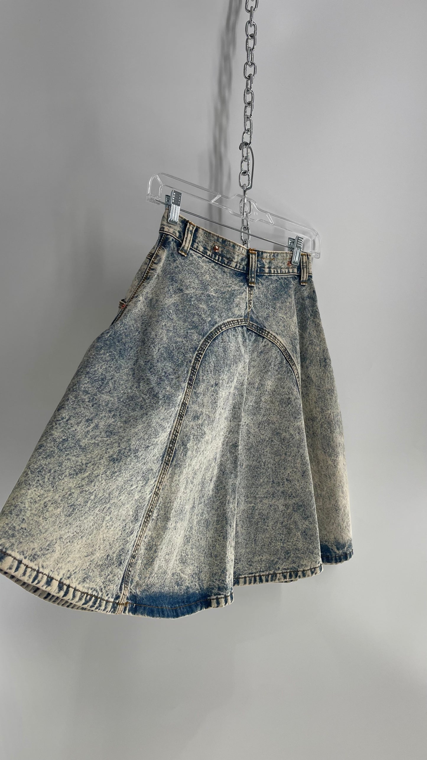 Vintage Union Bay Acid Wash Circle Skirt  (3)